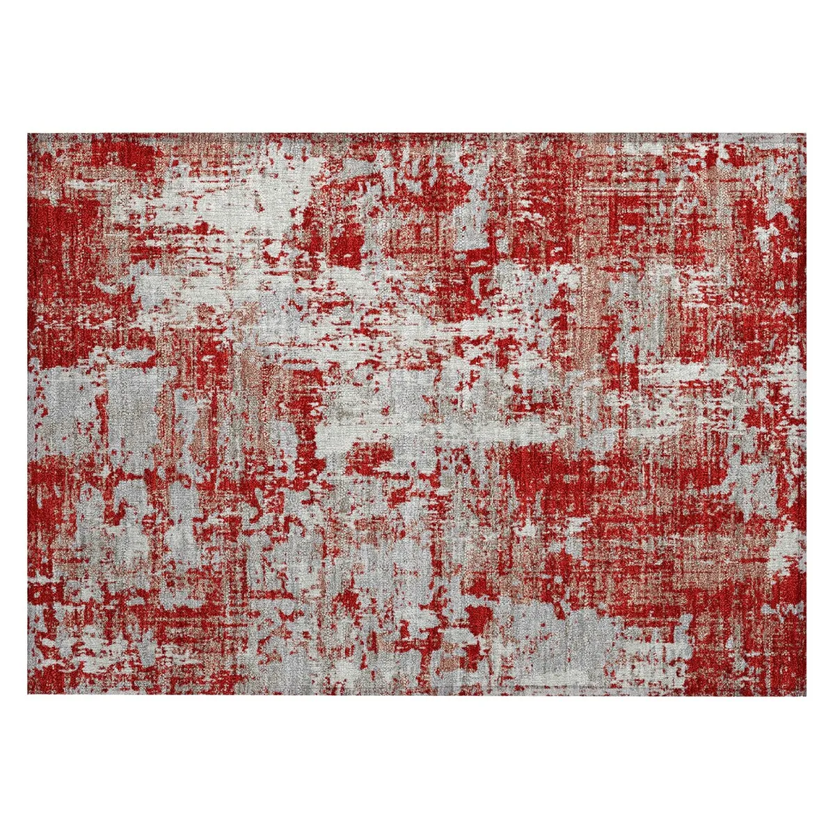 Machine Washable Indoor/ Outdoor Abstract Chantille Rug