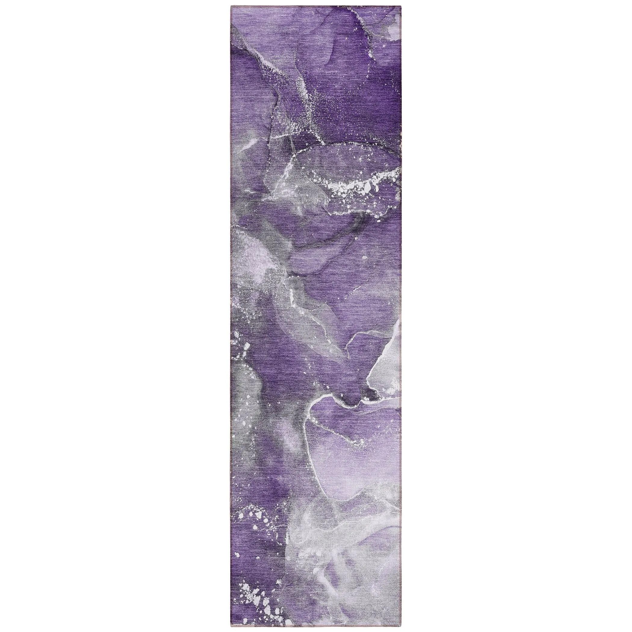 Machine Washable Indoor/ Outdoor Abstract Chantille Rug