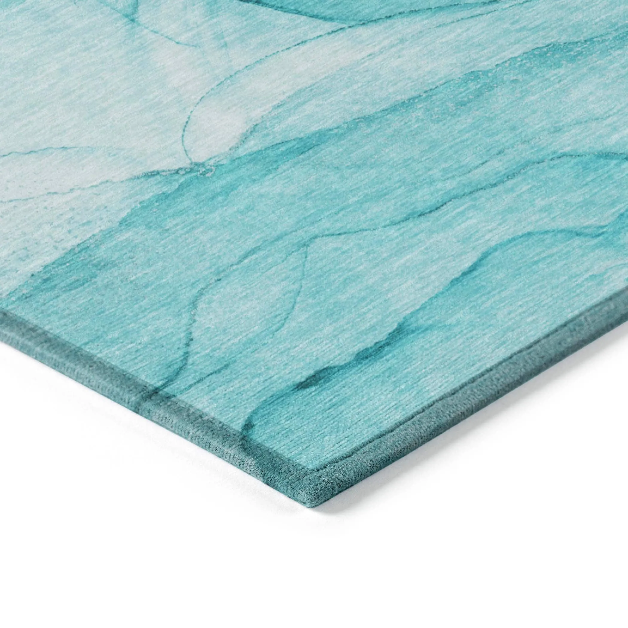 Machine Washable Indoor/ Outdoor Abstract Chantille Rug