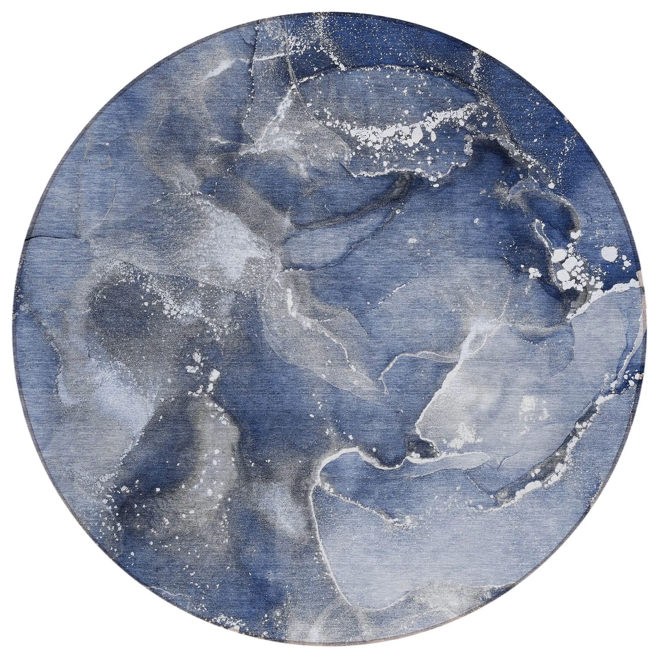 Machine Washable Indoor/ Outdoor Abstract Chantille Rug