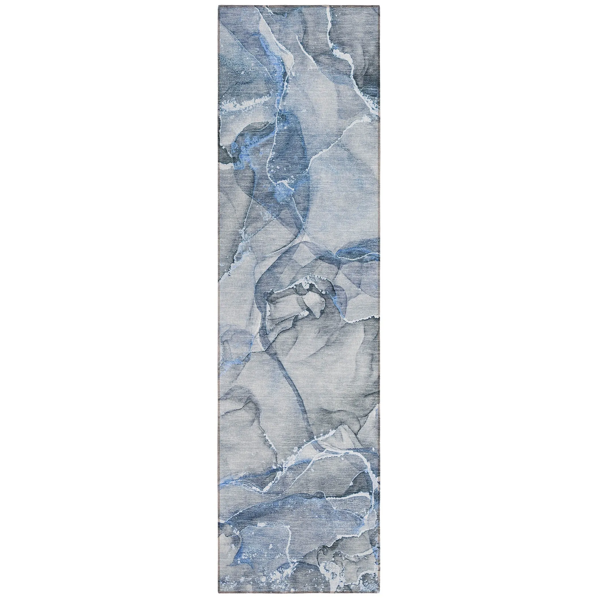 Machine Washable Indoor/ Outdoor Abstract Chantille Rug