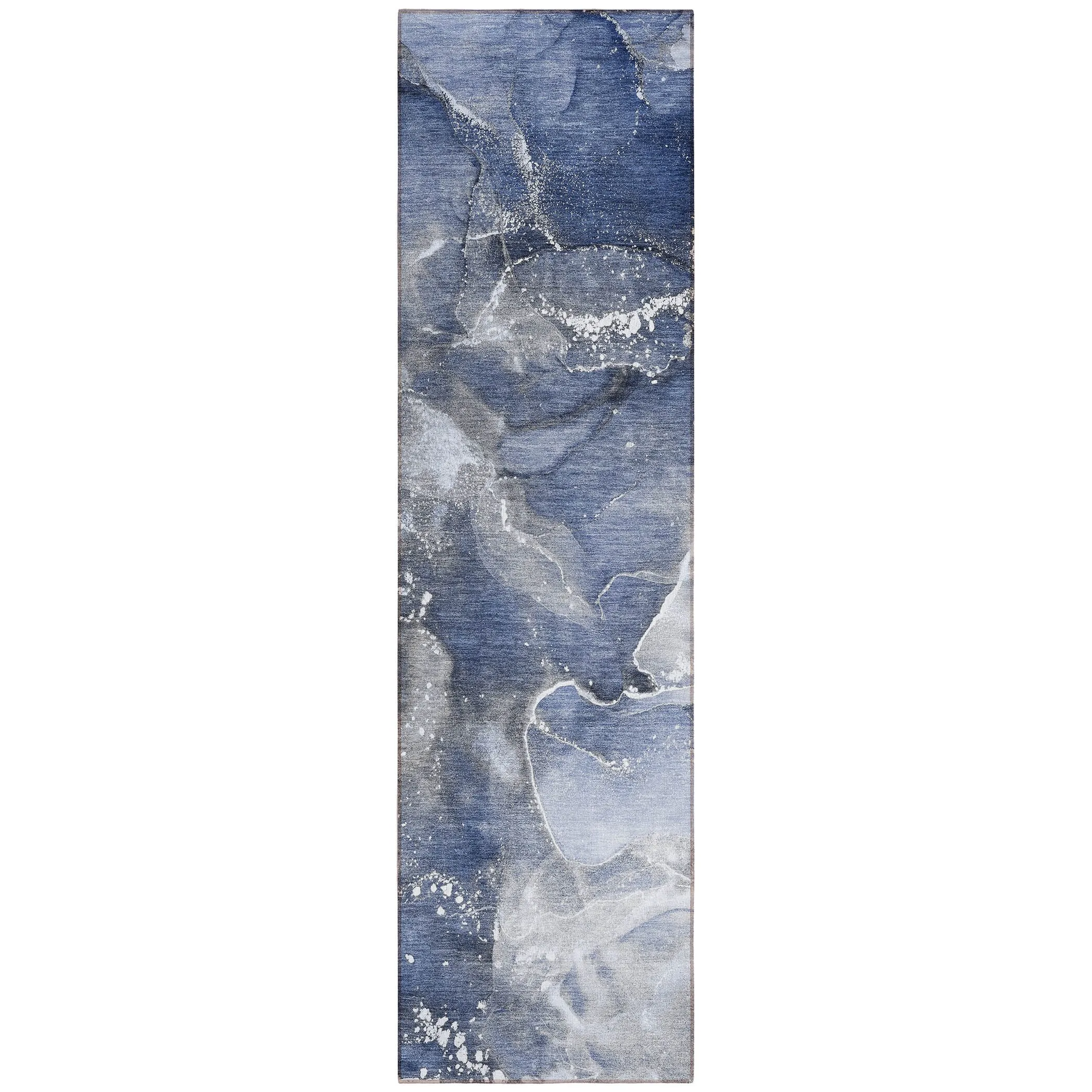 Machine Washable Indoor/ Outdoor Abstract Chantille Rug
