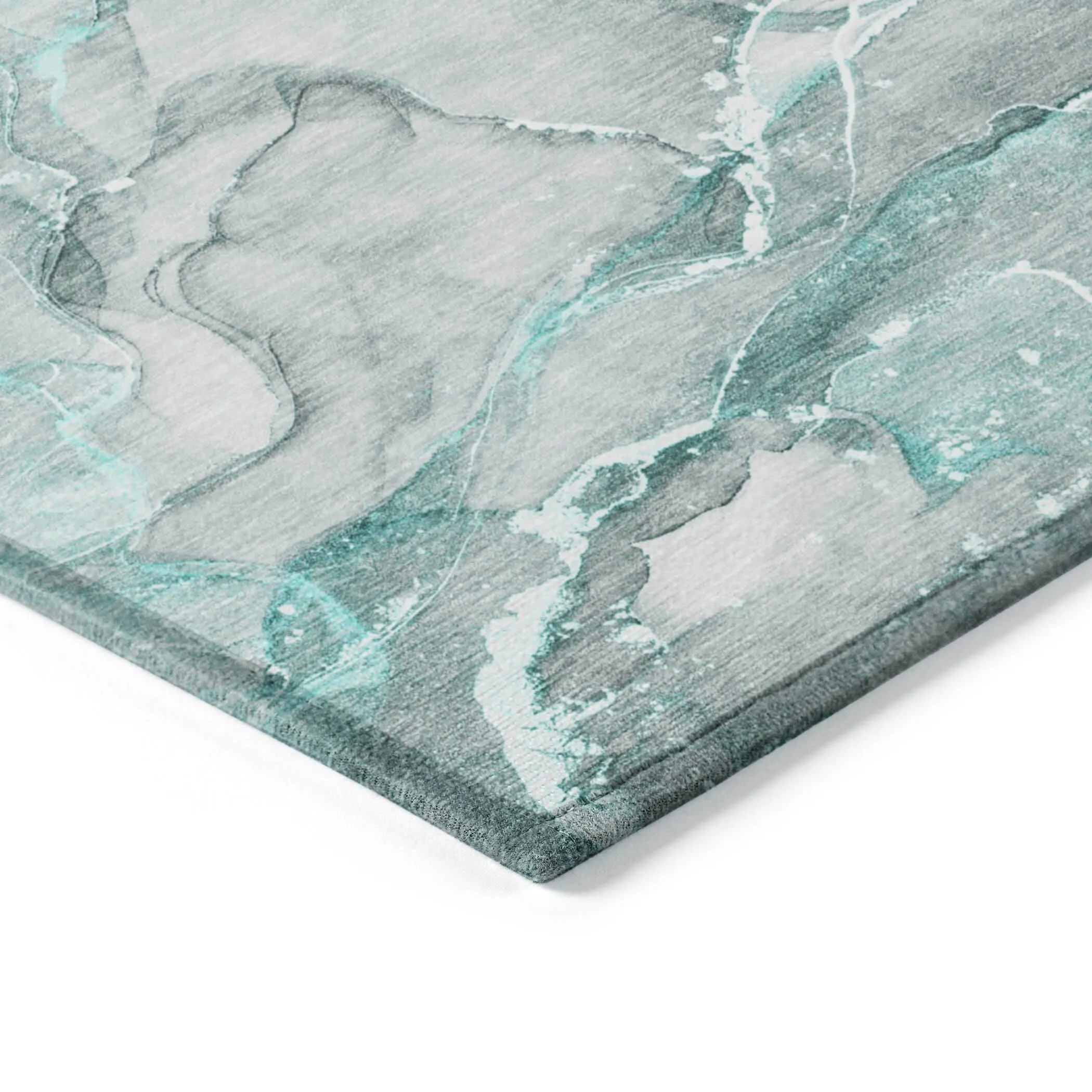 Machine Washable Indoor/ Outdoor Abstract Chantille Rug