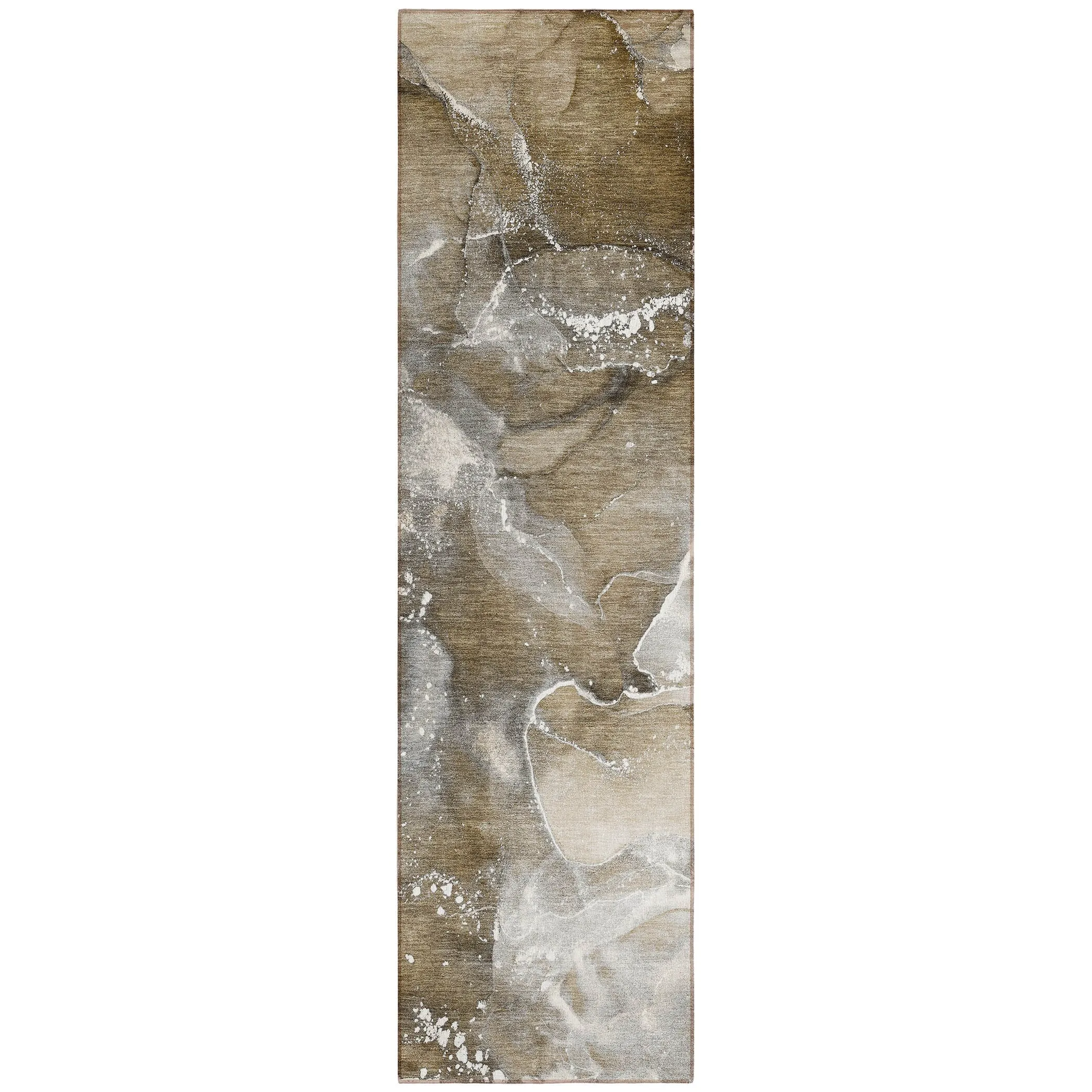 Machine Washable Indoor/ Outdoor Abstract Chantille Rug