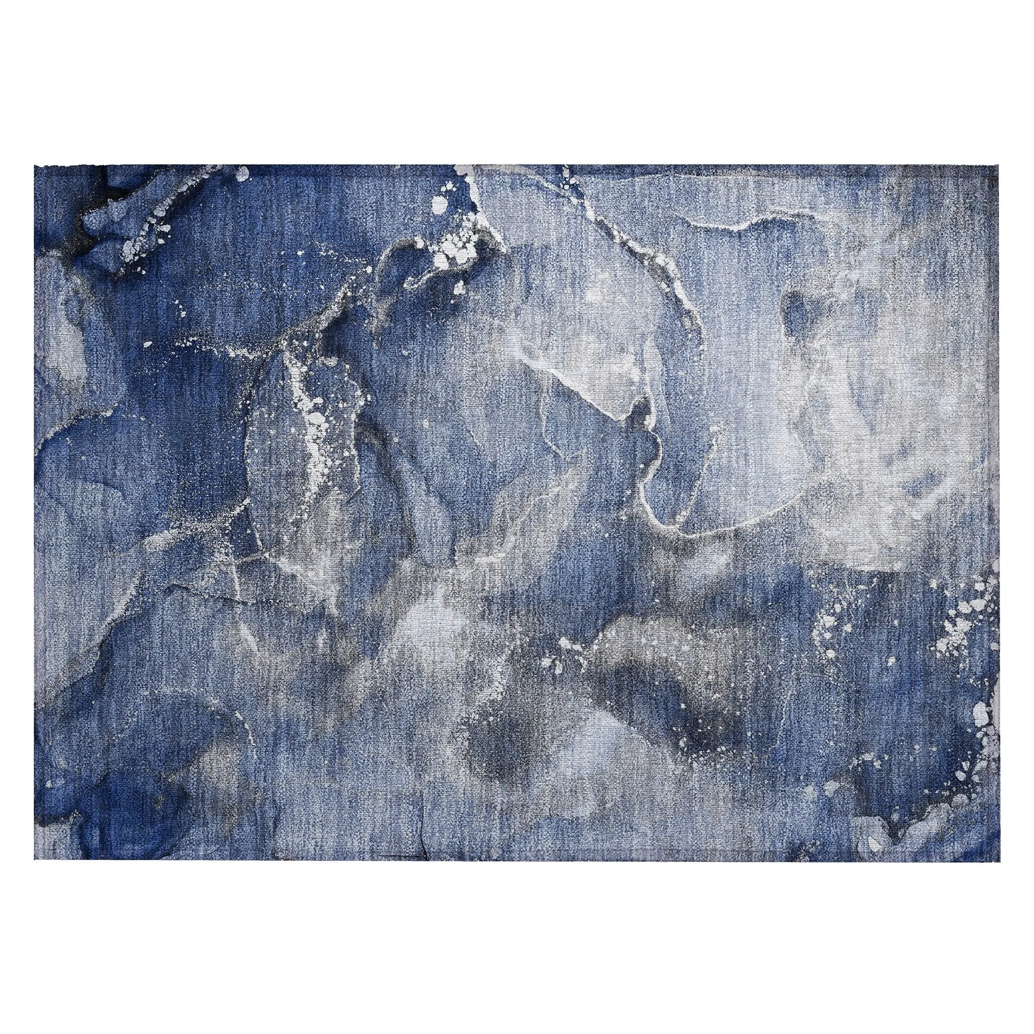 Machine Washable Indoor/ Outdoor Abstract Chantille Rug