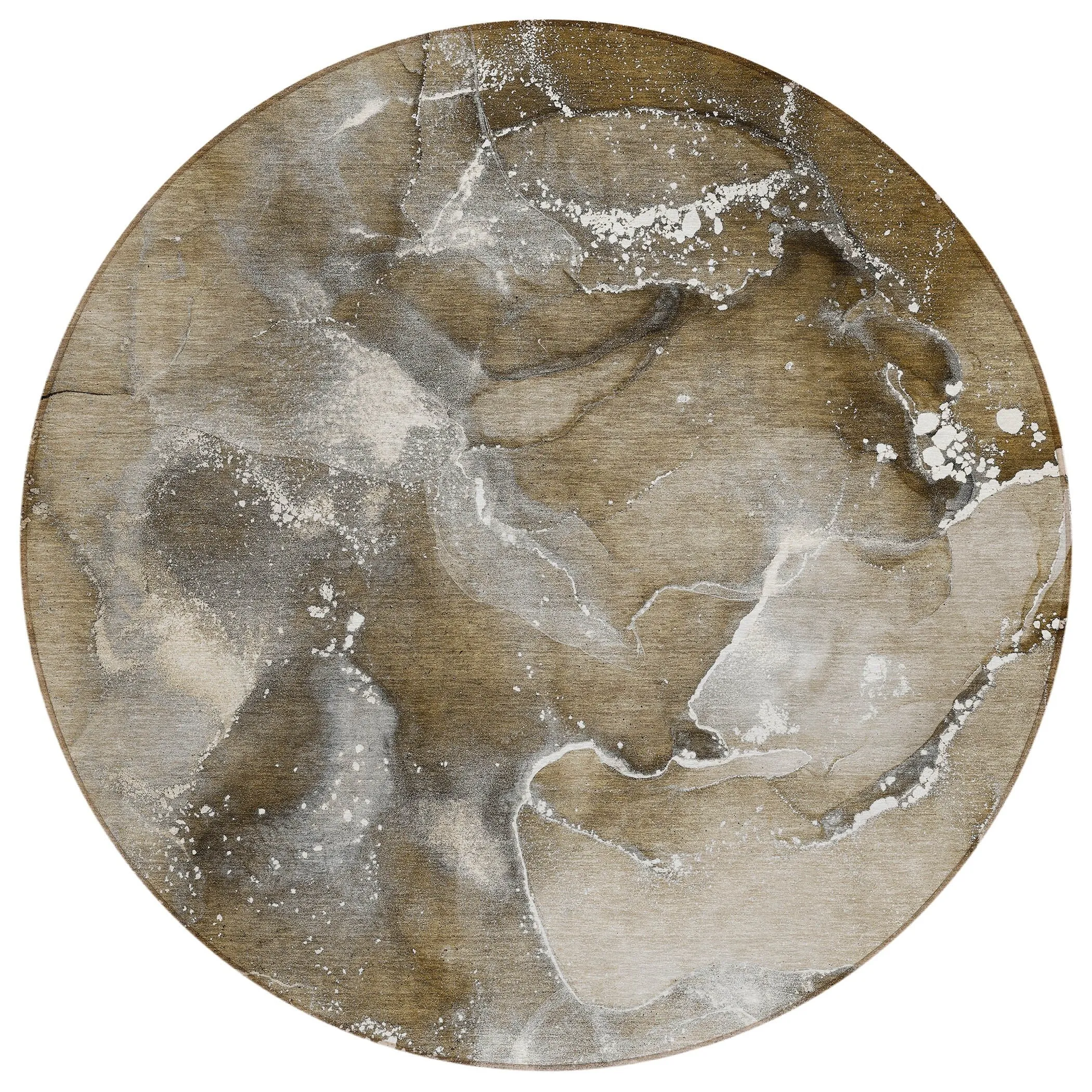 Machine Washable Indoor/ Outdoor Abstract Chantille Rug