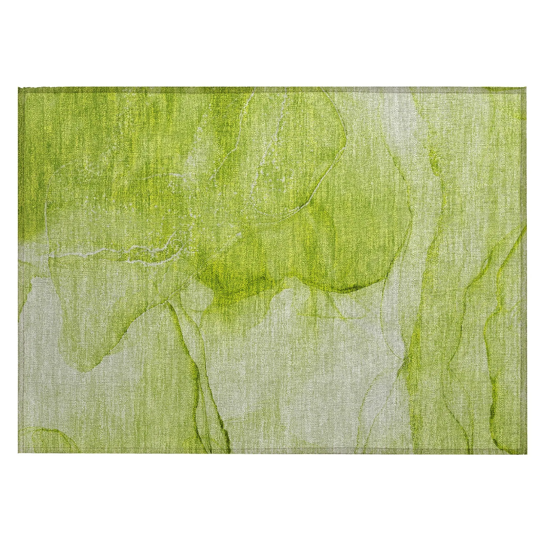 Machine Washable Indoor/ Outdoor Abstract Chantille Rug
