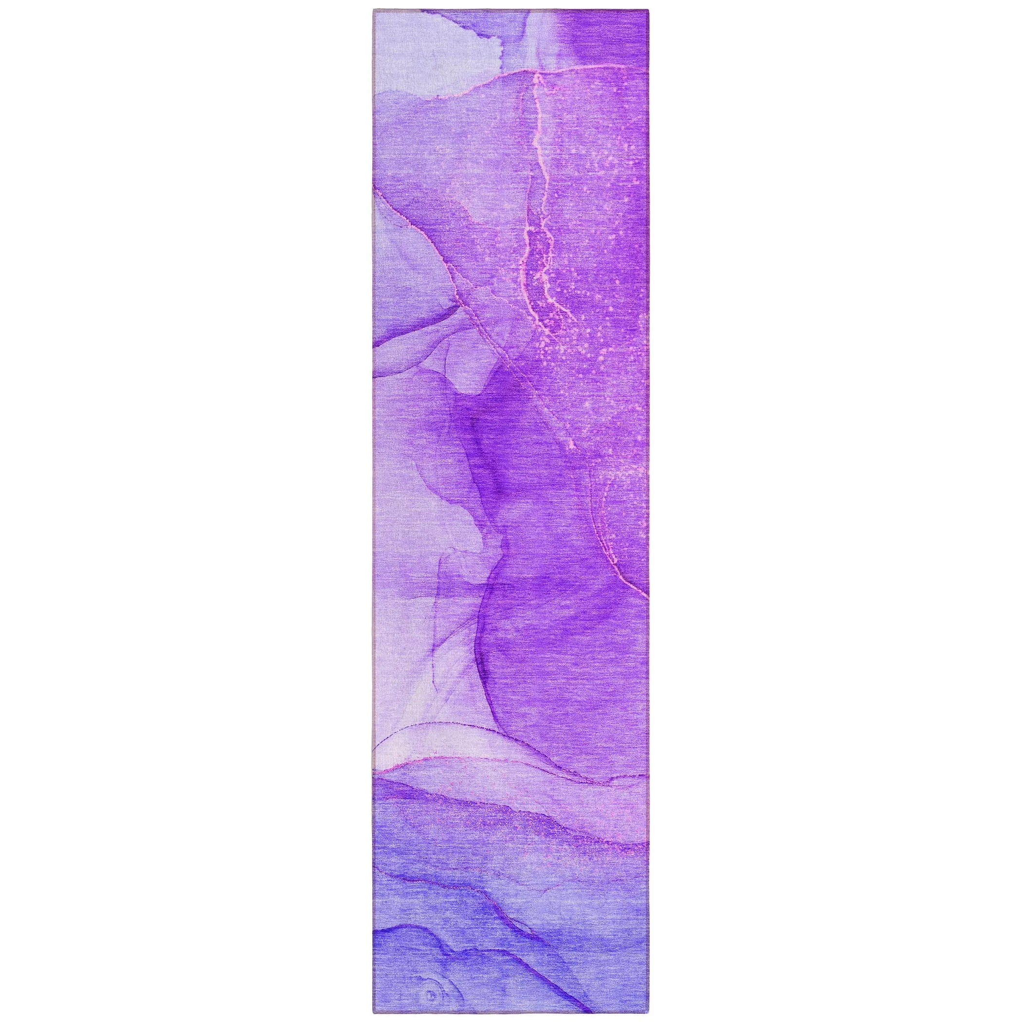 Machine Washable Indoor/ Outdoor Abstract Chantille Rug
