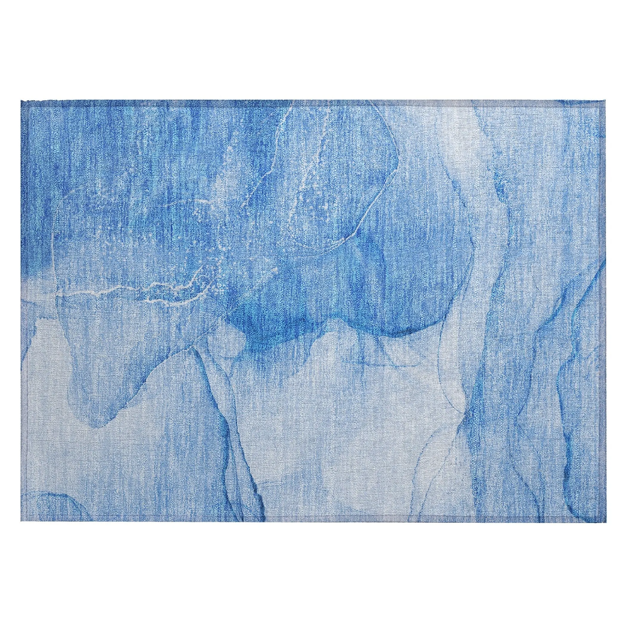 Machine Washable Indoor/ Outdoor Abstract Chantille Rug