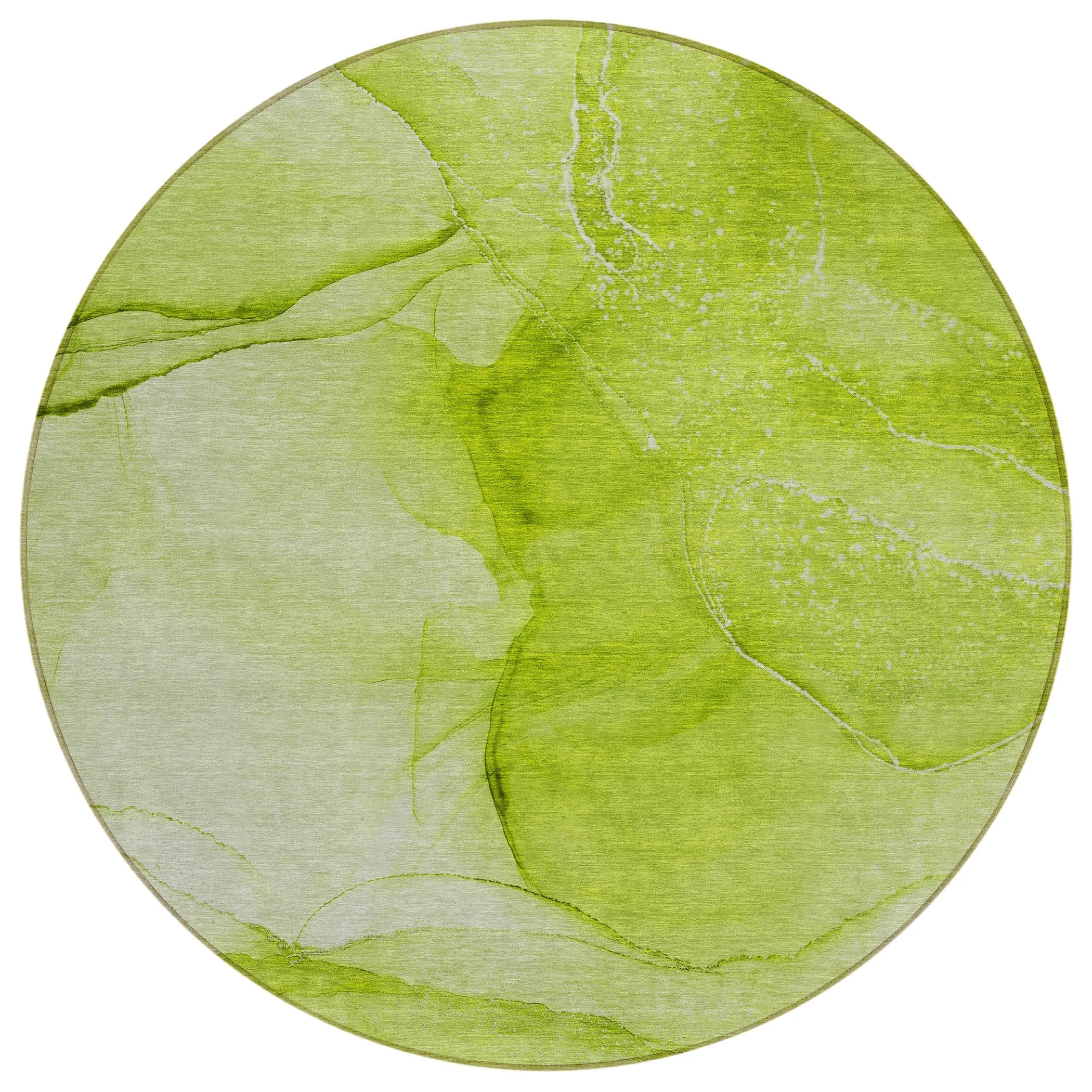 Machine Washable Indoor/ Outdoor Abstract Chantille Rug