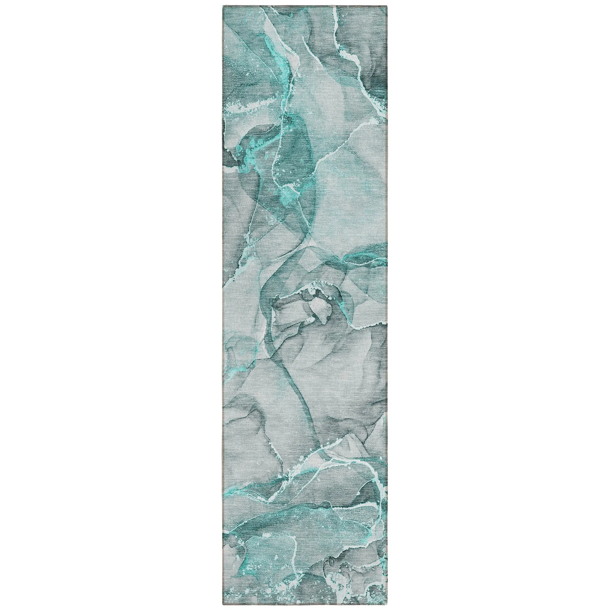 Machine Washable Indoor/ Outdoor Abstract Chantille Rug