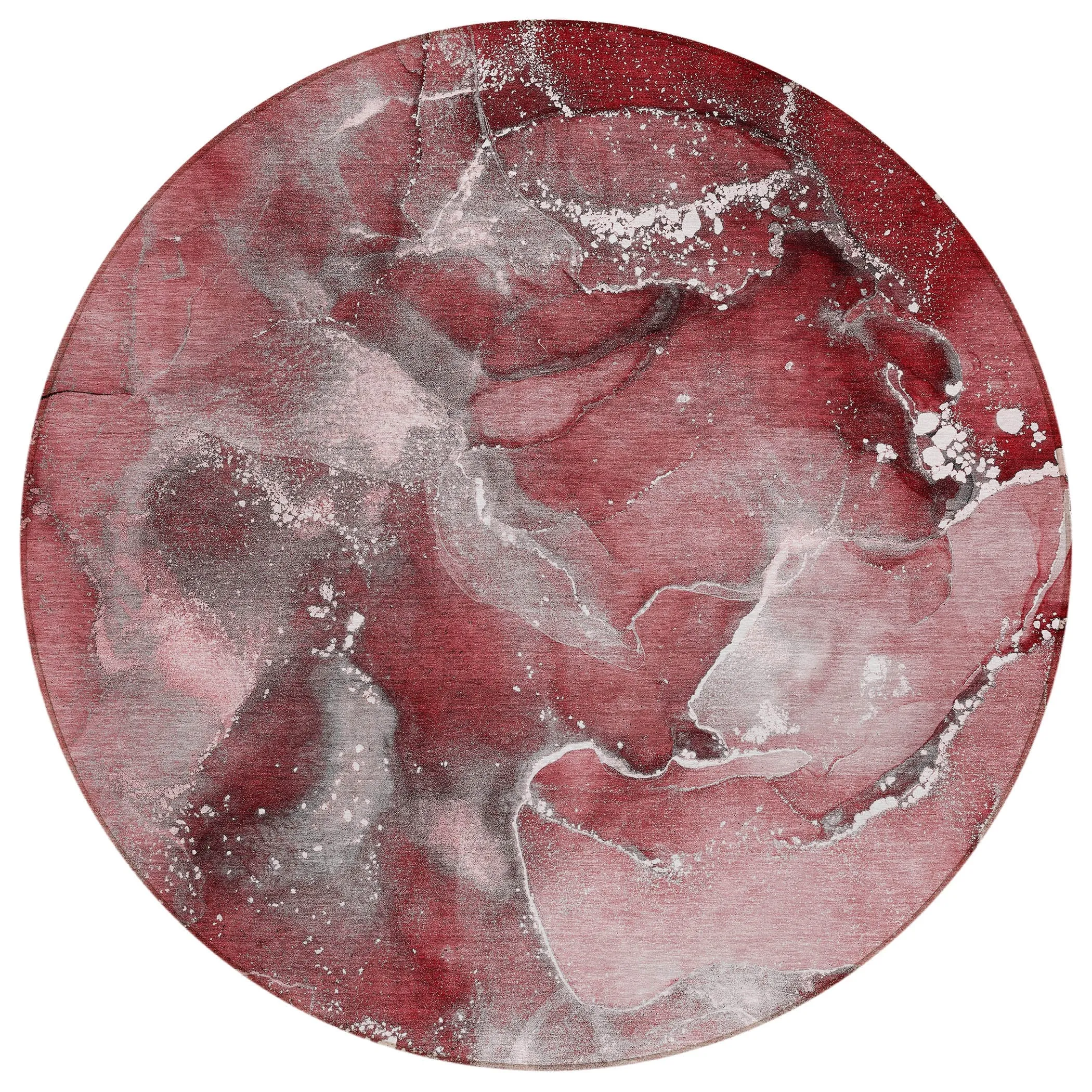 Machine Washable Indoor/ Outdoor Abstract Chantille Rug