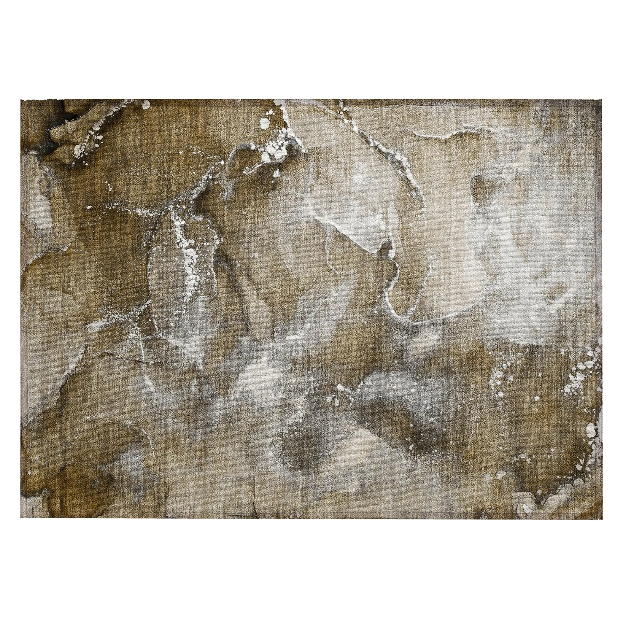 Machine Washable Indoor/ Outdoor Abstract Chantille Rug