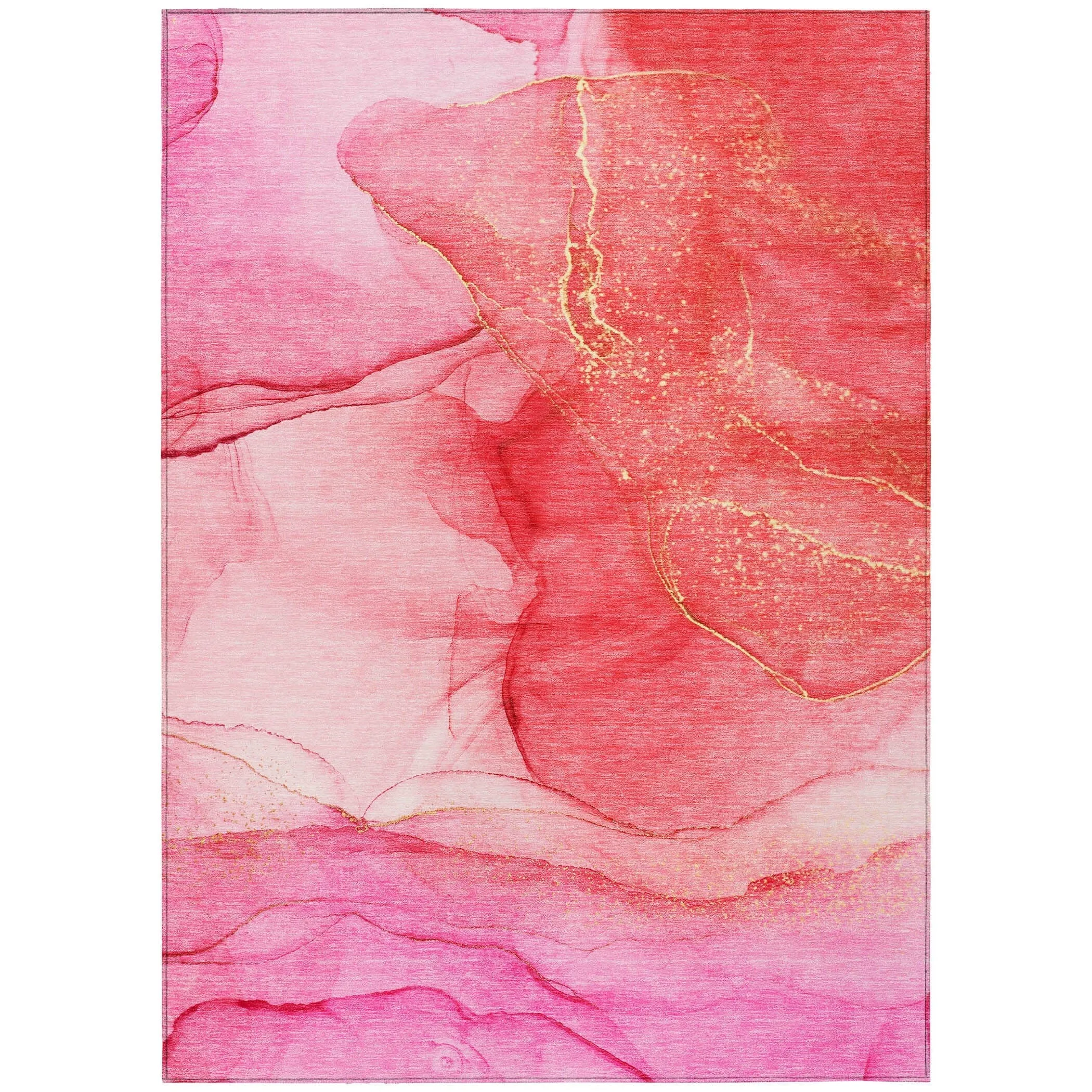 Machine Washable Indoor/ Outdoor Abstract Chantille Rug
