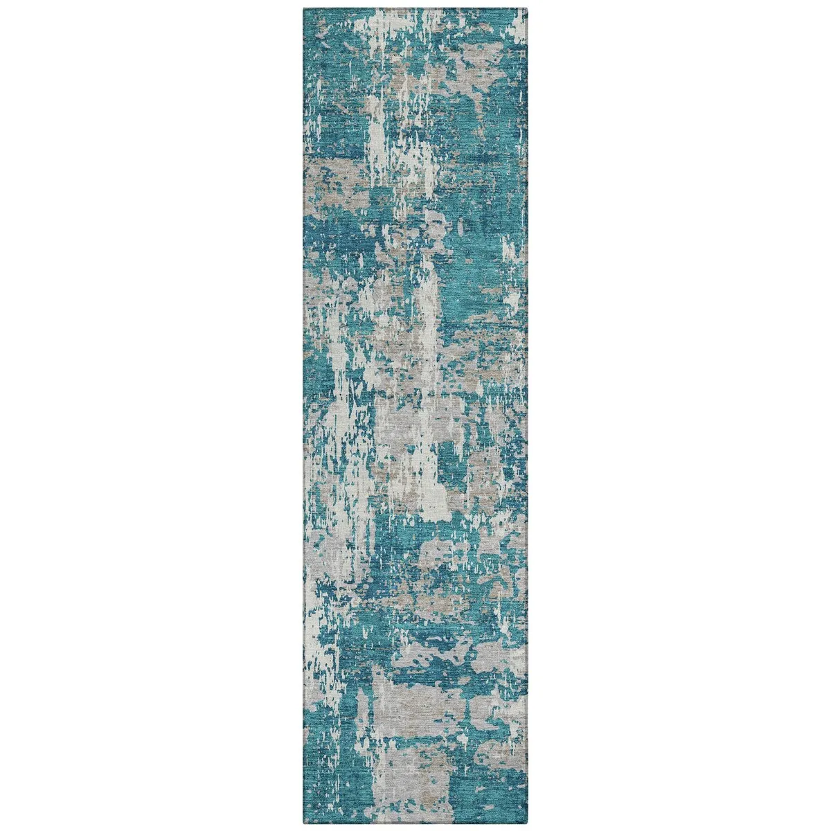 Machine Washable Indoor/ Outdoor Abstract Chantille Rug