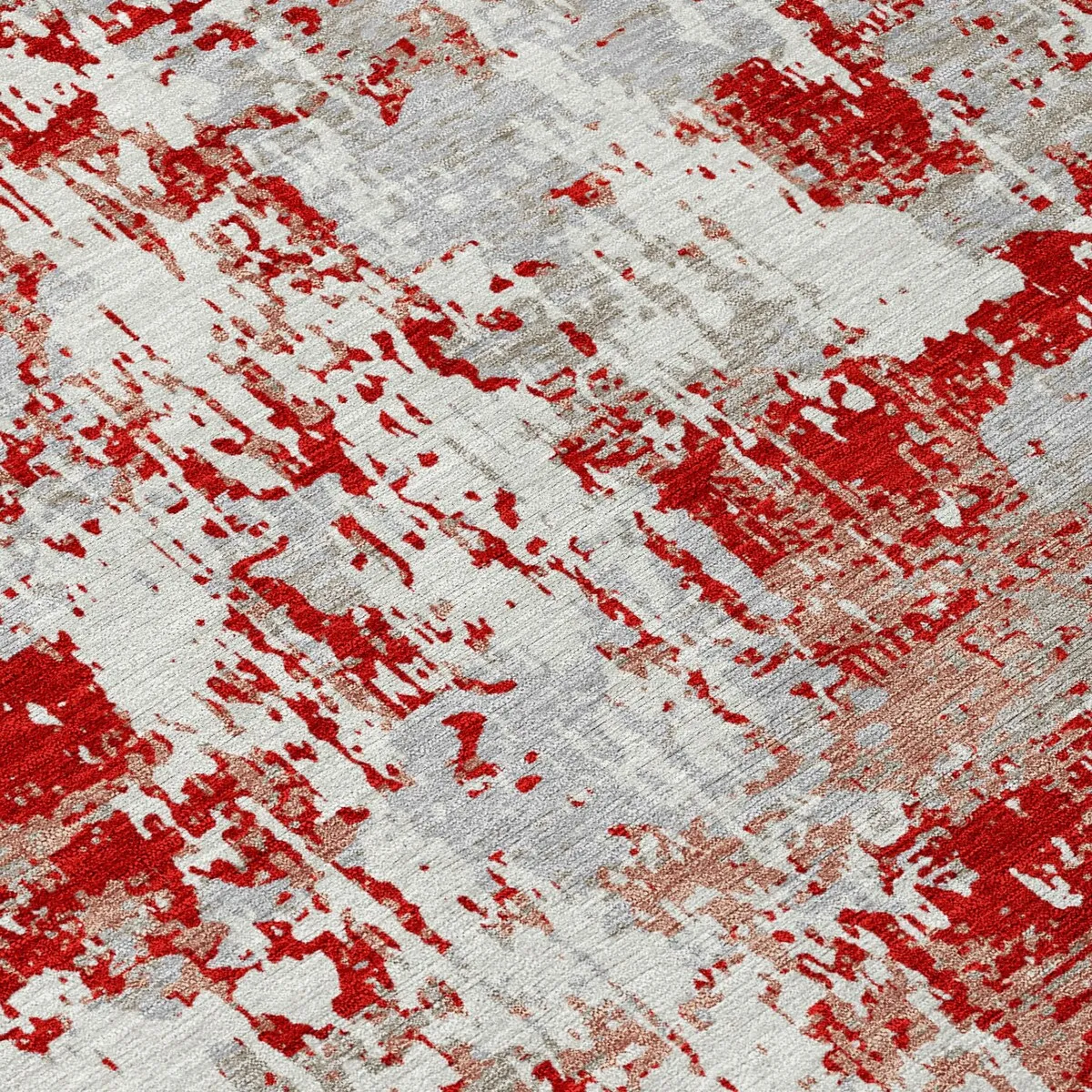Machine Washable Indoor/ Outdoor Abstract Chantille Rug
