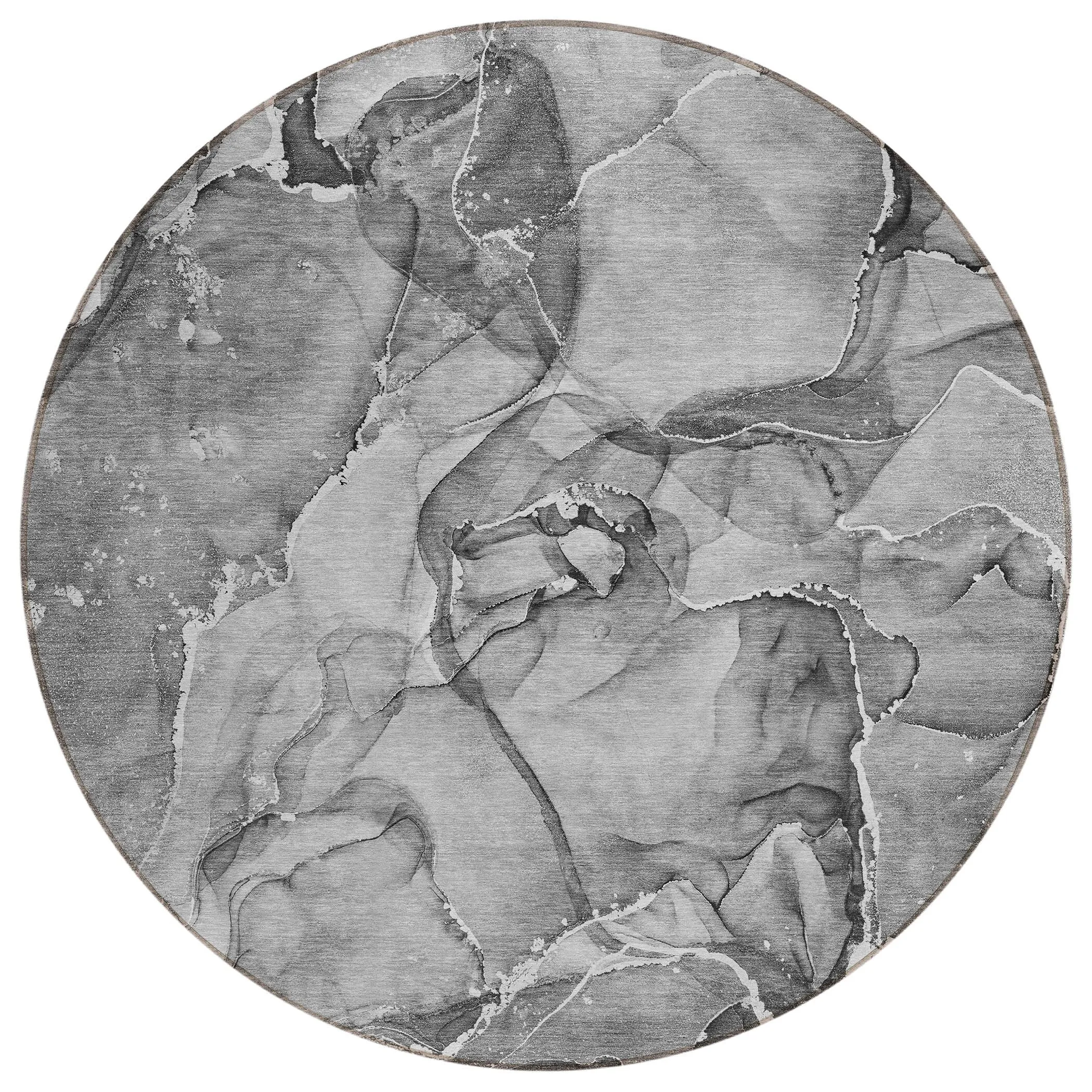 Machine Washable Indoor/ Outdoor Abstract Chantille Rug