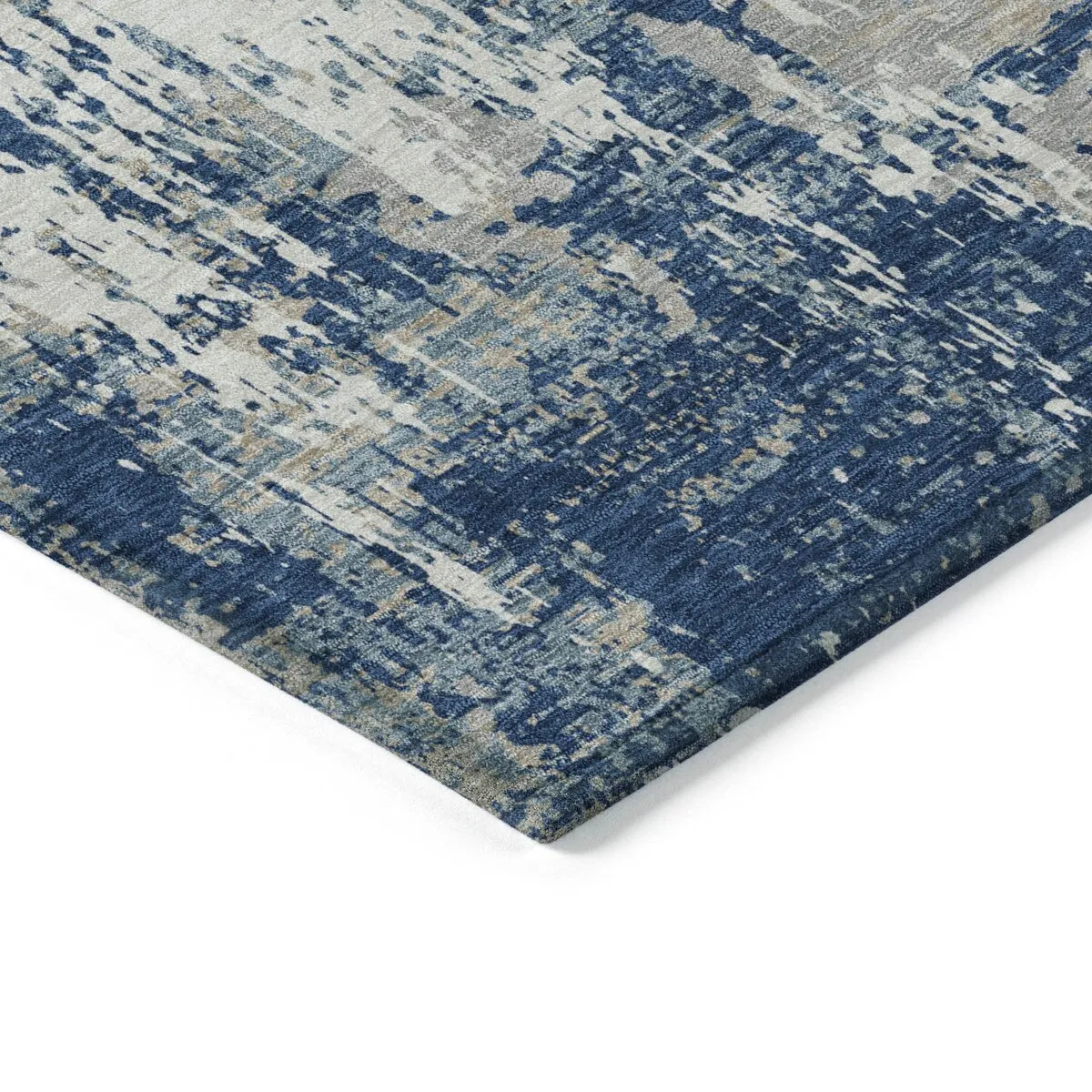Machine Washable Indoor/ Outdoor Abstract Chantille Rug