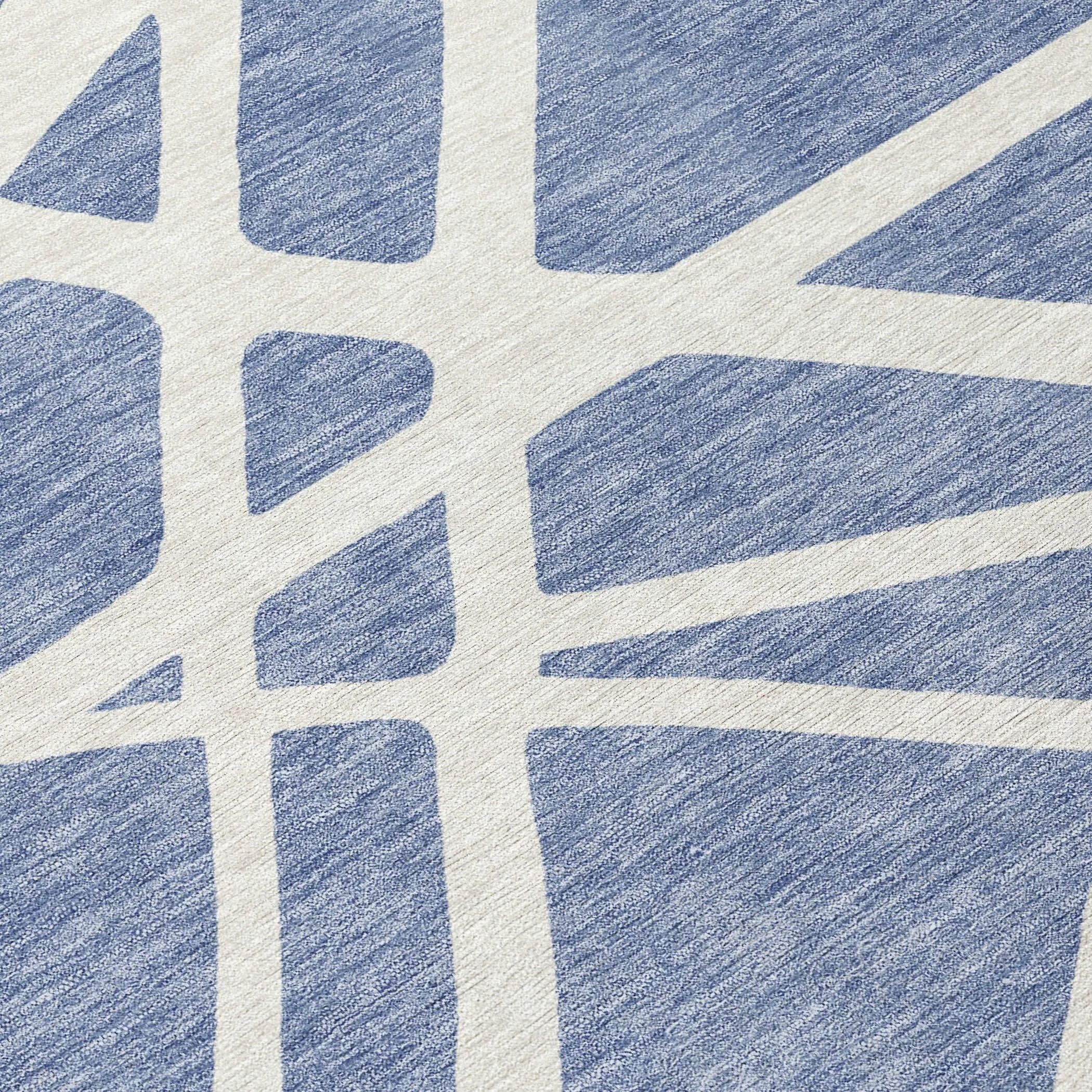 Machine Washable Indoor/ Outdoor Abstract Contemporary Chantille Rug