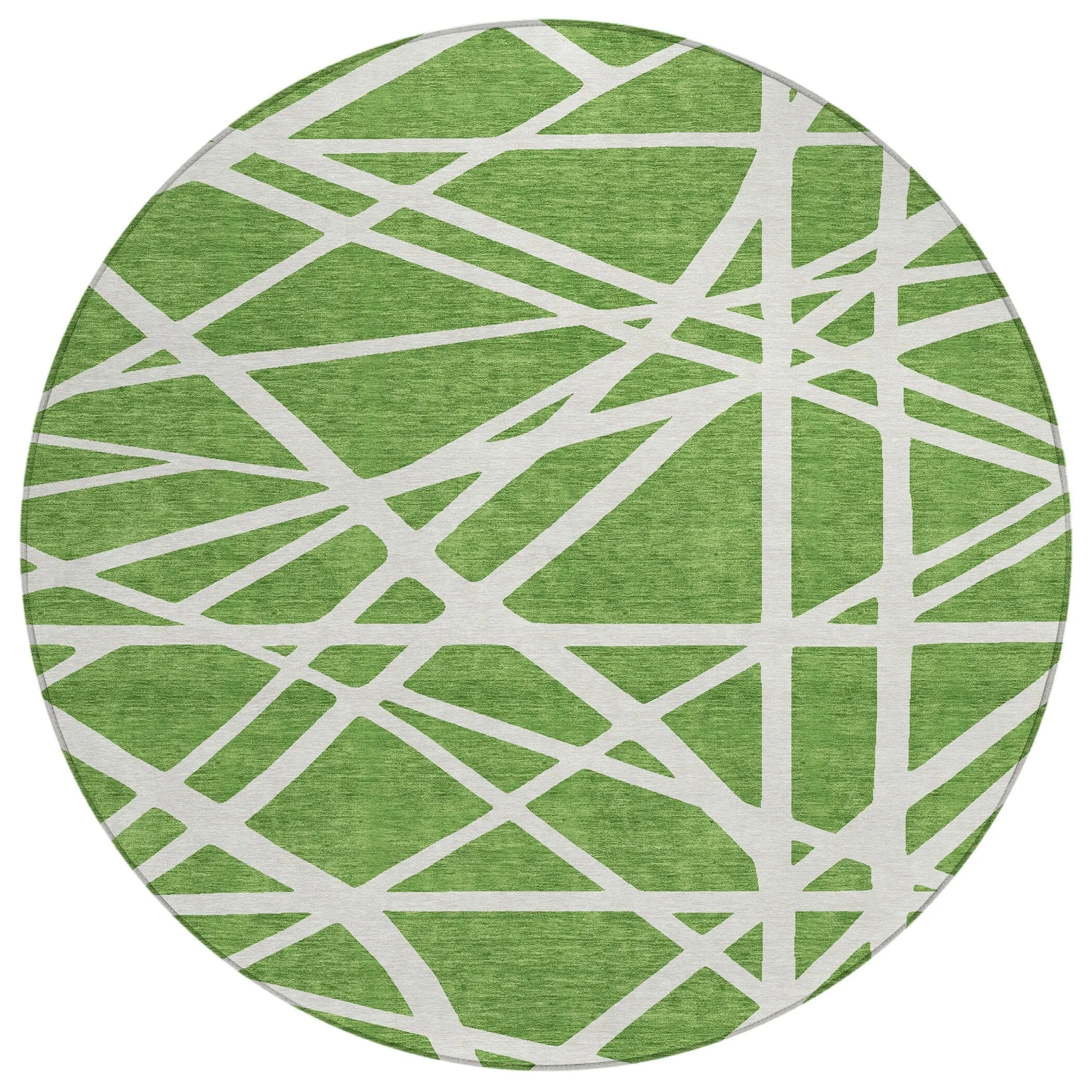 Machine Washable Indoor/ Outdoor Abstract Contemporary Chantille Rug