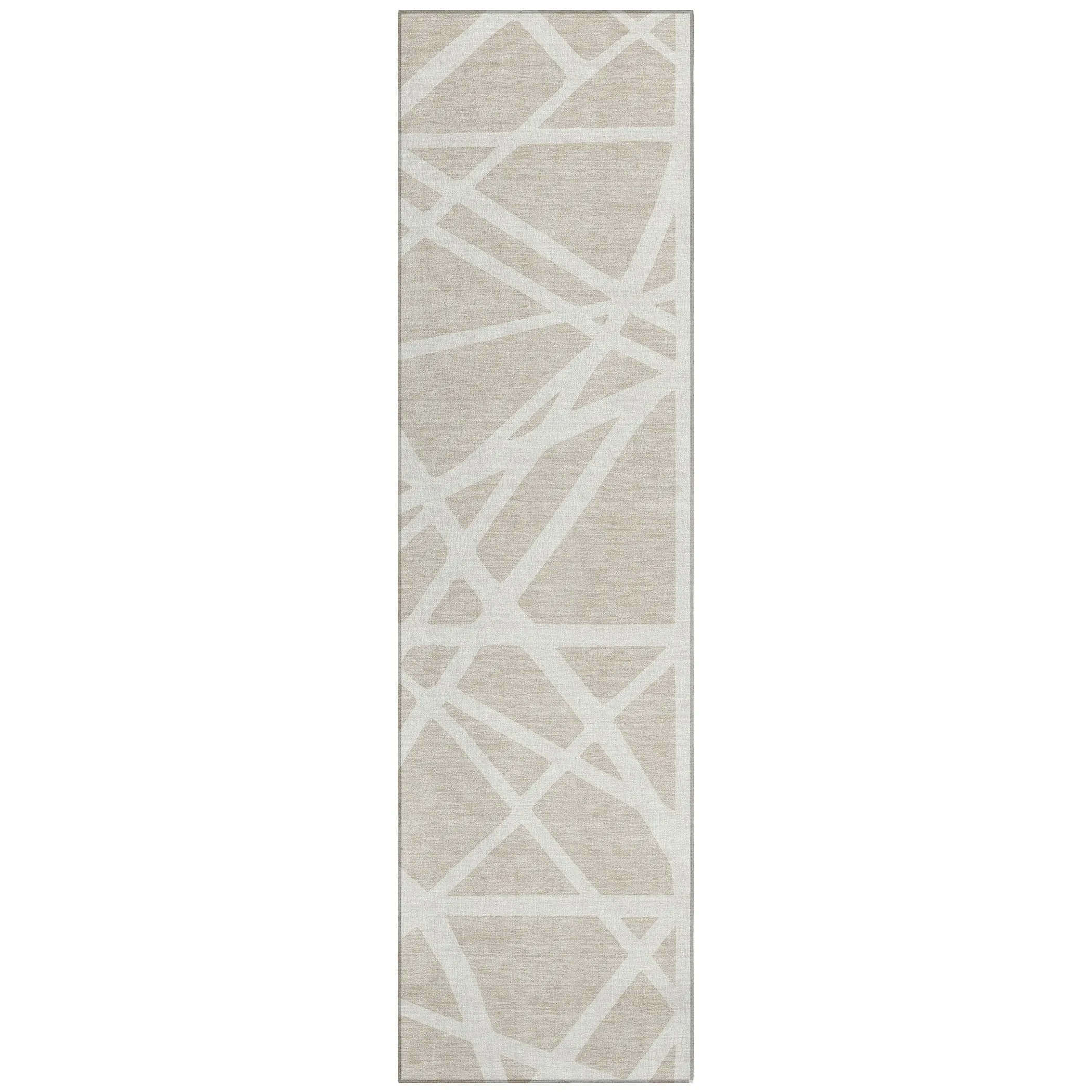 Machine Washable Indoor/ Outdoor Abstract Contemporary Chantille Rug