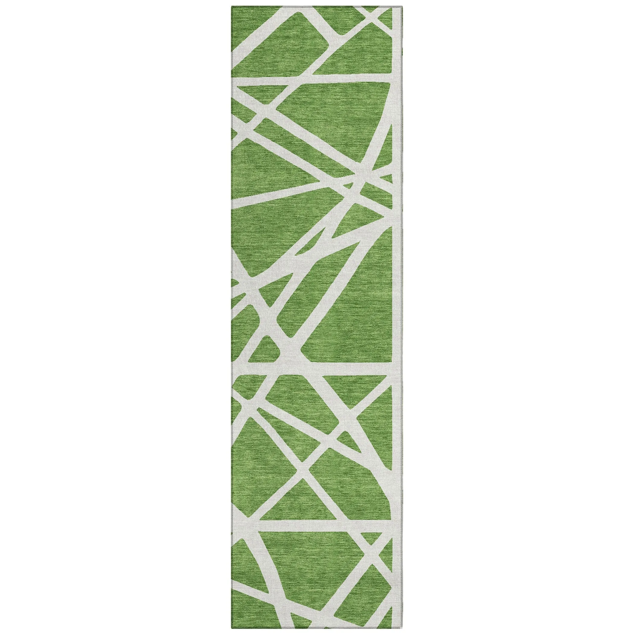 Machine Washable Indoor/ Outdoor Abstract Contemporary Chantille Rug