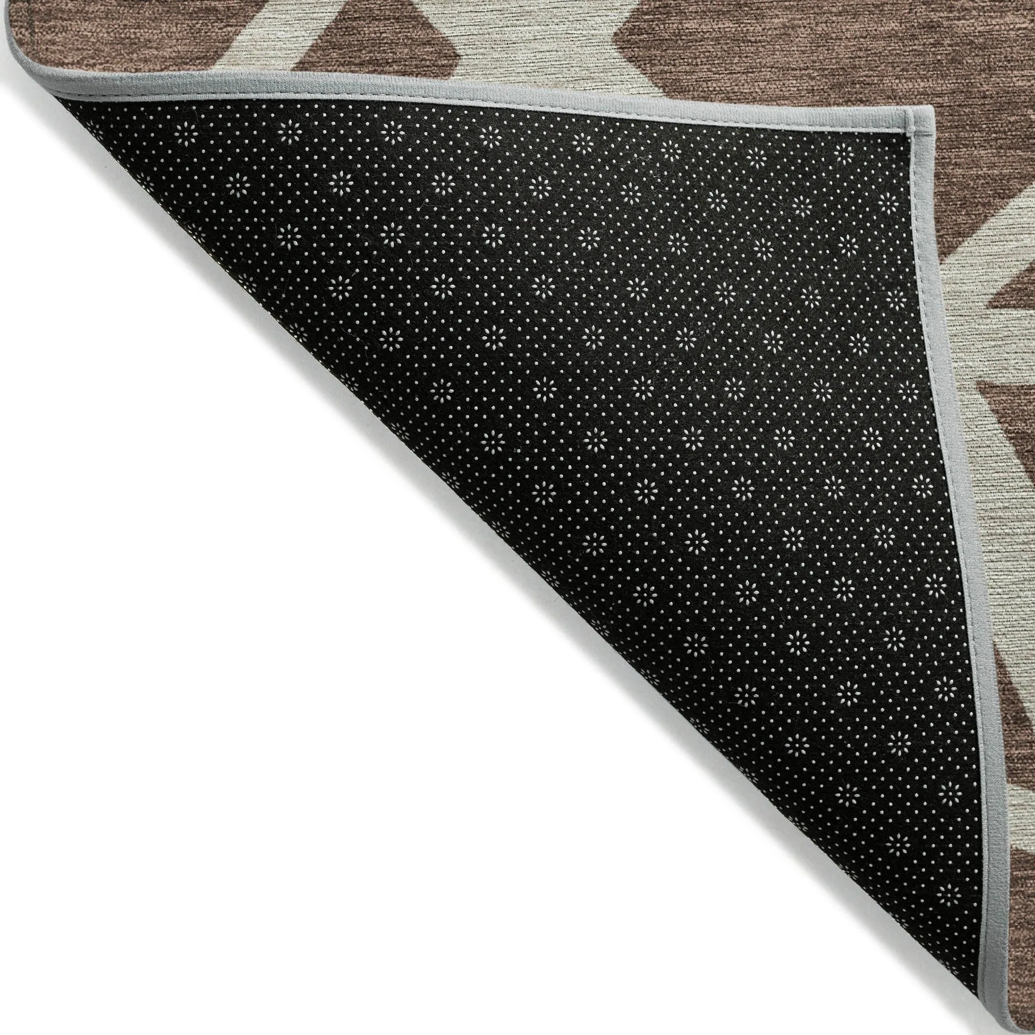 Machine Washable Indoor/ Outdoor Abstract Contemporary Chantille Rug