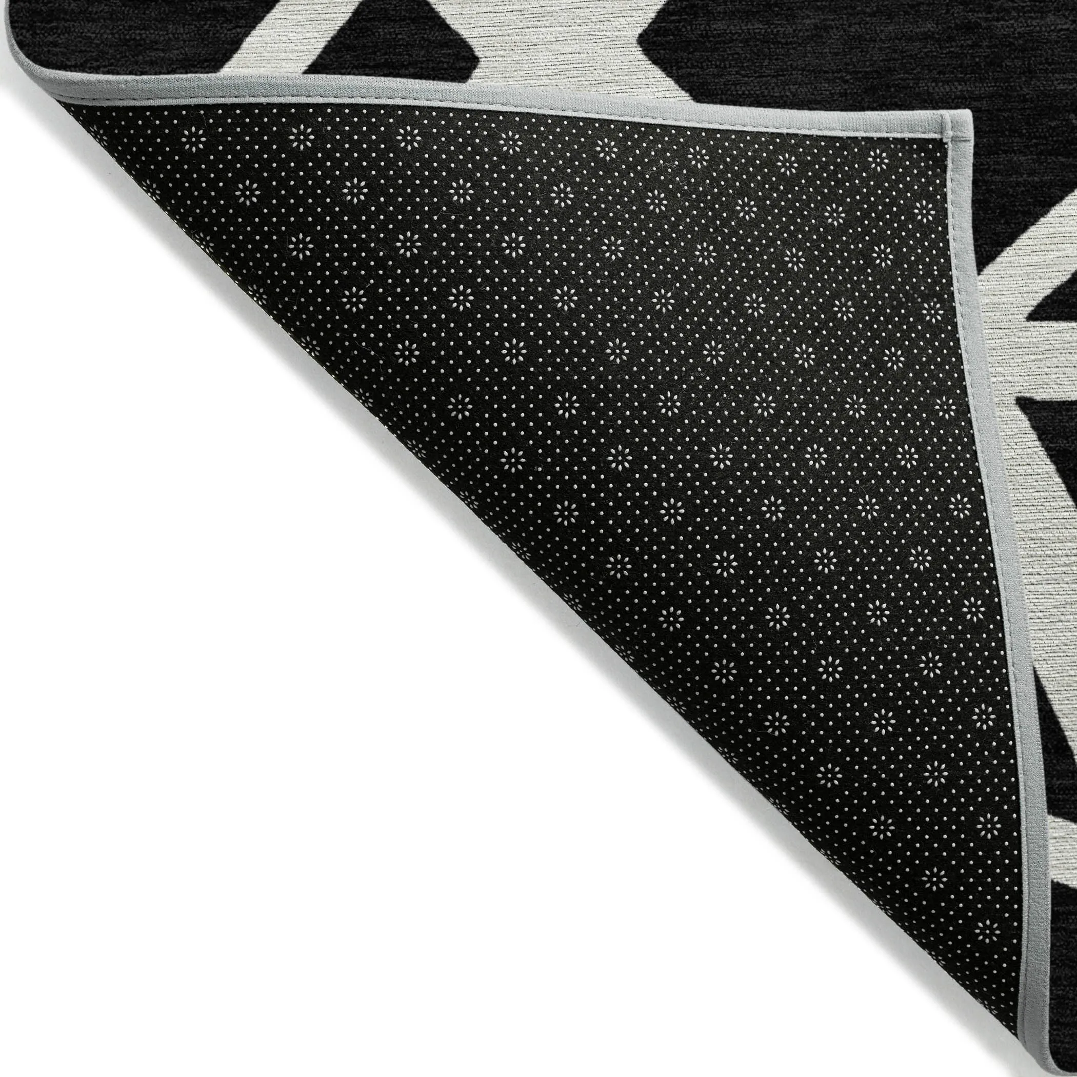 Machine Washable Indoor/ Outdoor Abstract Contemporary Chantille Rug