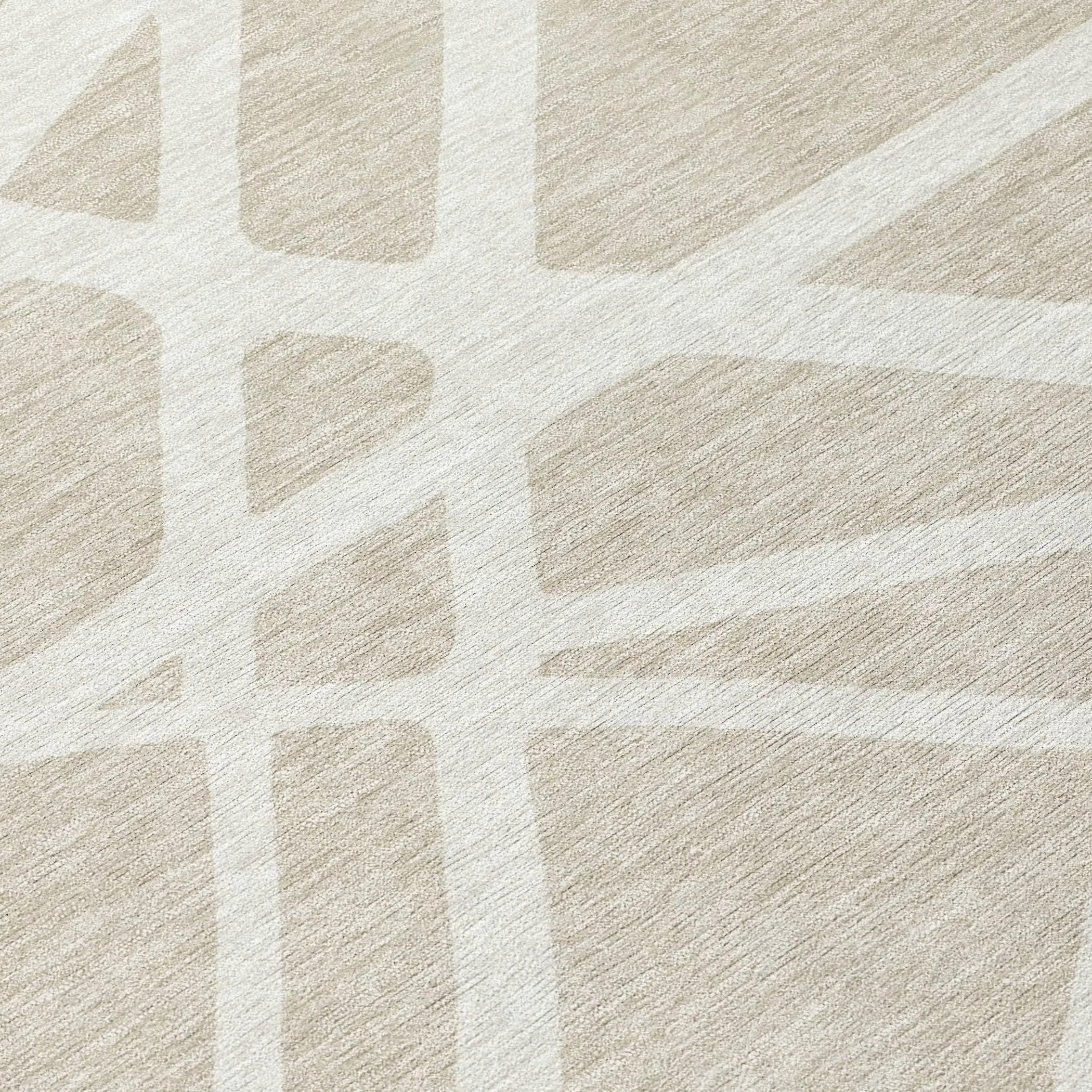 Machine Washable Indoor/ Outdoor Abstract Contemporary Chantille Rug