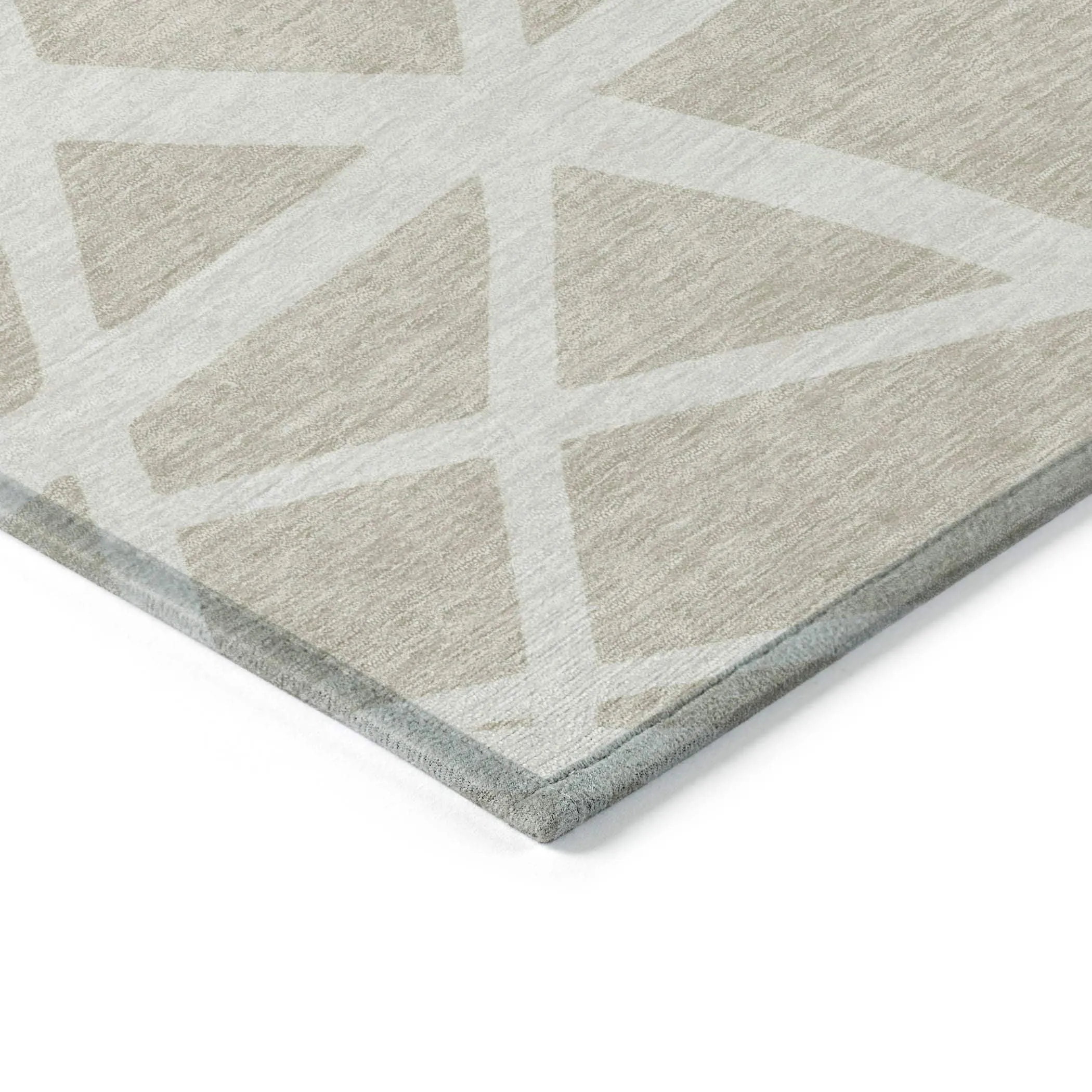 Machine Washable Indoor/ Outdoor Abstract Contemporary Chantille Rug