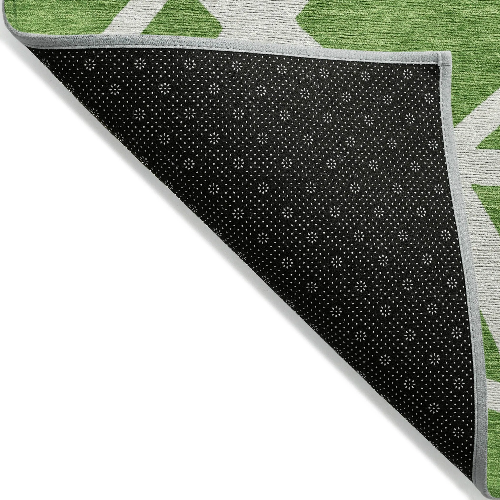 Machine Washable Indoor/ Outdoor Abstract Contemporary Chantille Rug