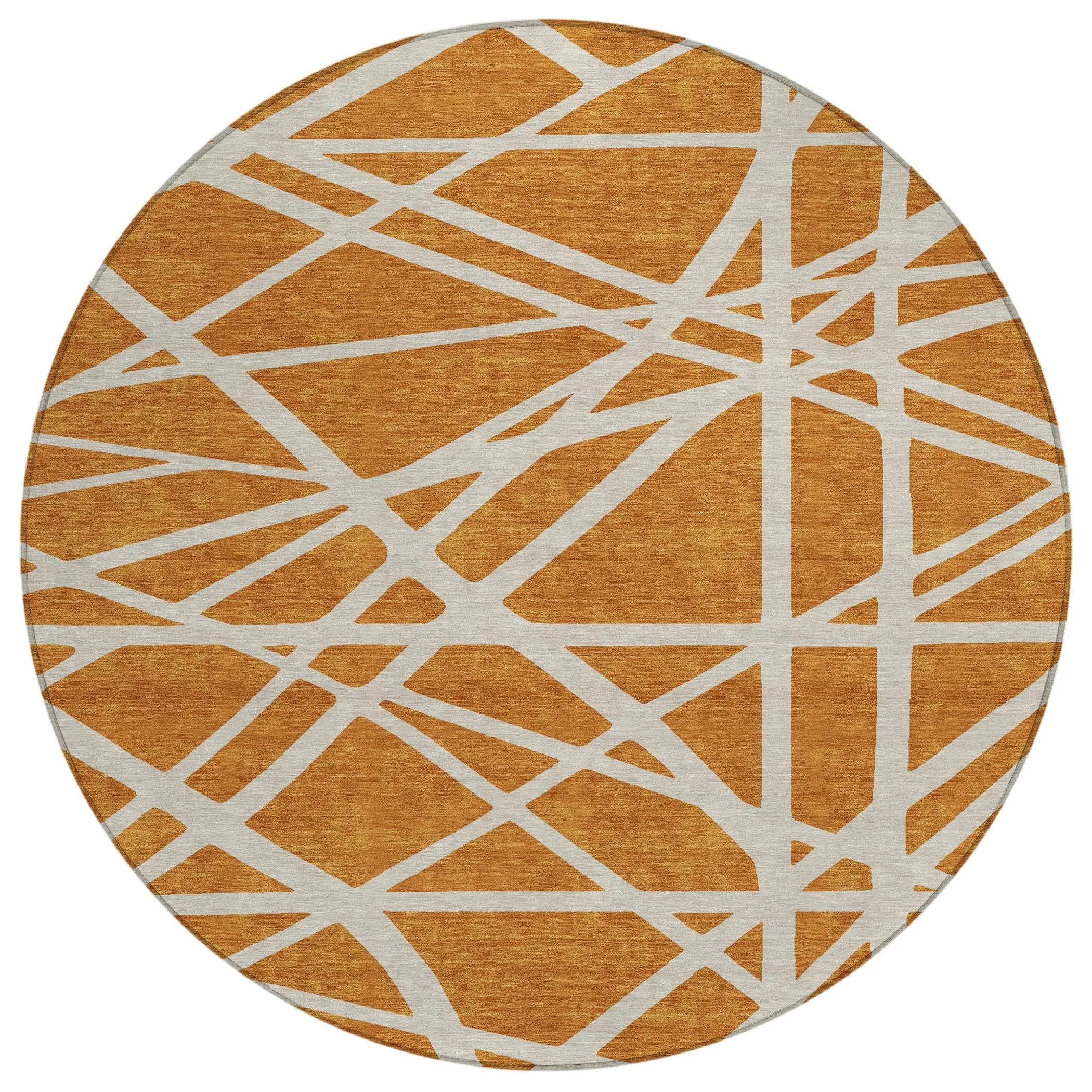 Machine Washable Indoor/ Outdoor Abstract Contemporary Chantille Rug