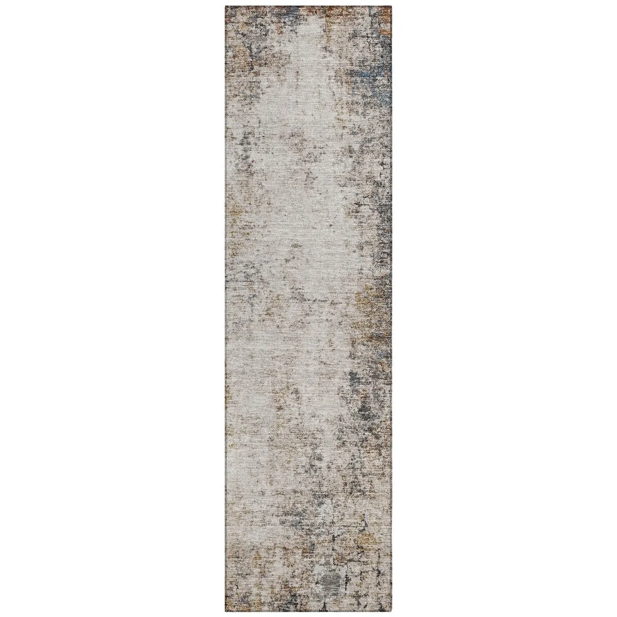 Machine Washable Indoor/ Outdoor Abstract Contemporary Chantille Rug