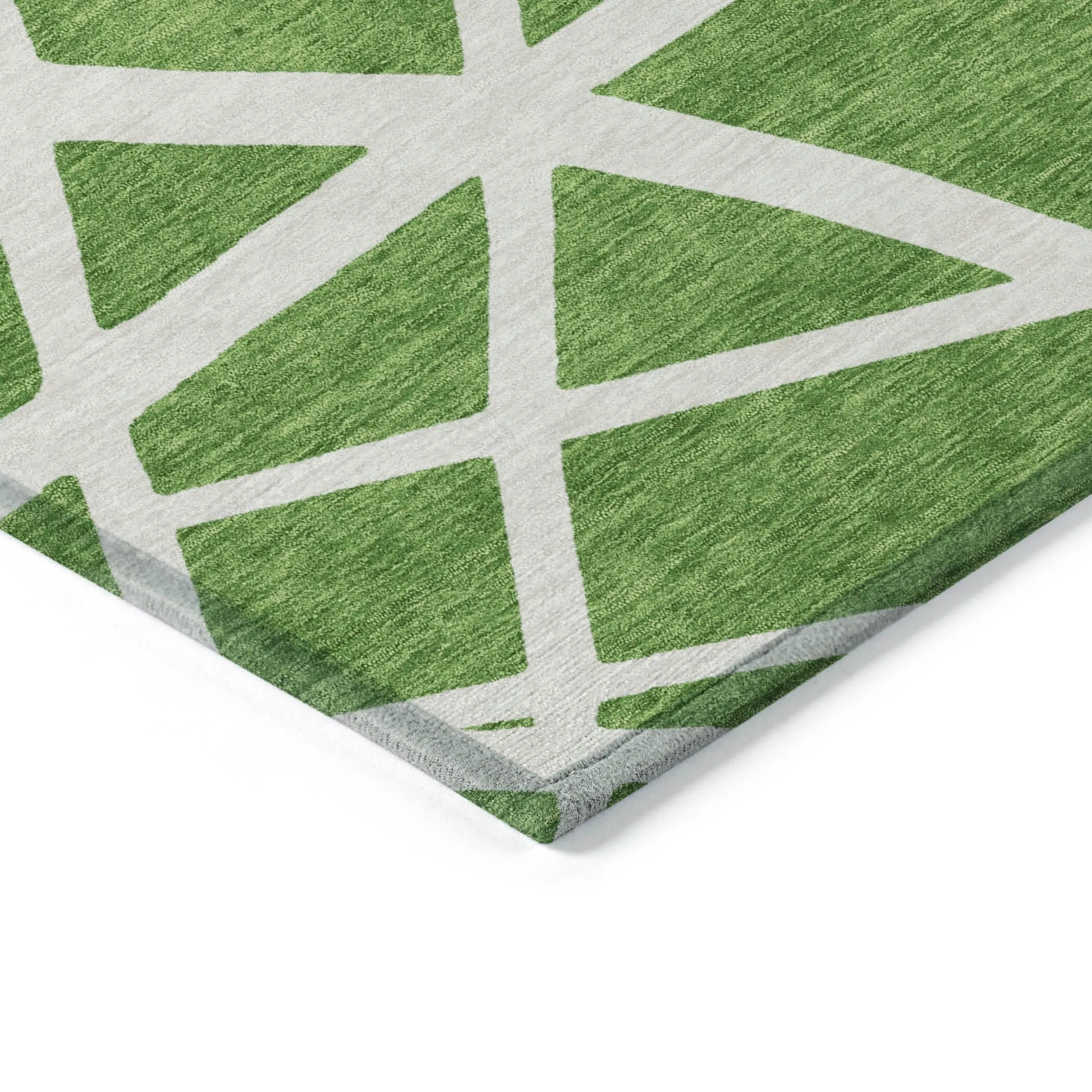 Machine Washable Indoor/ Outdoor Abstract Contemporary Chantille Rug