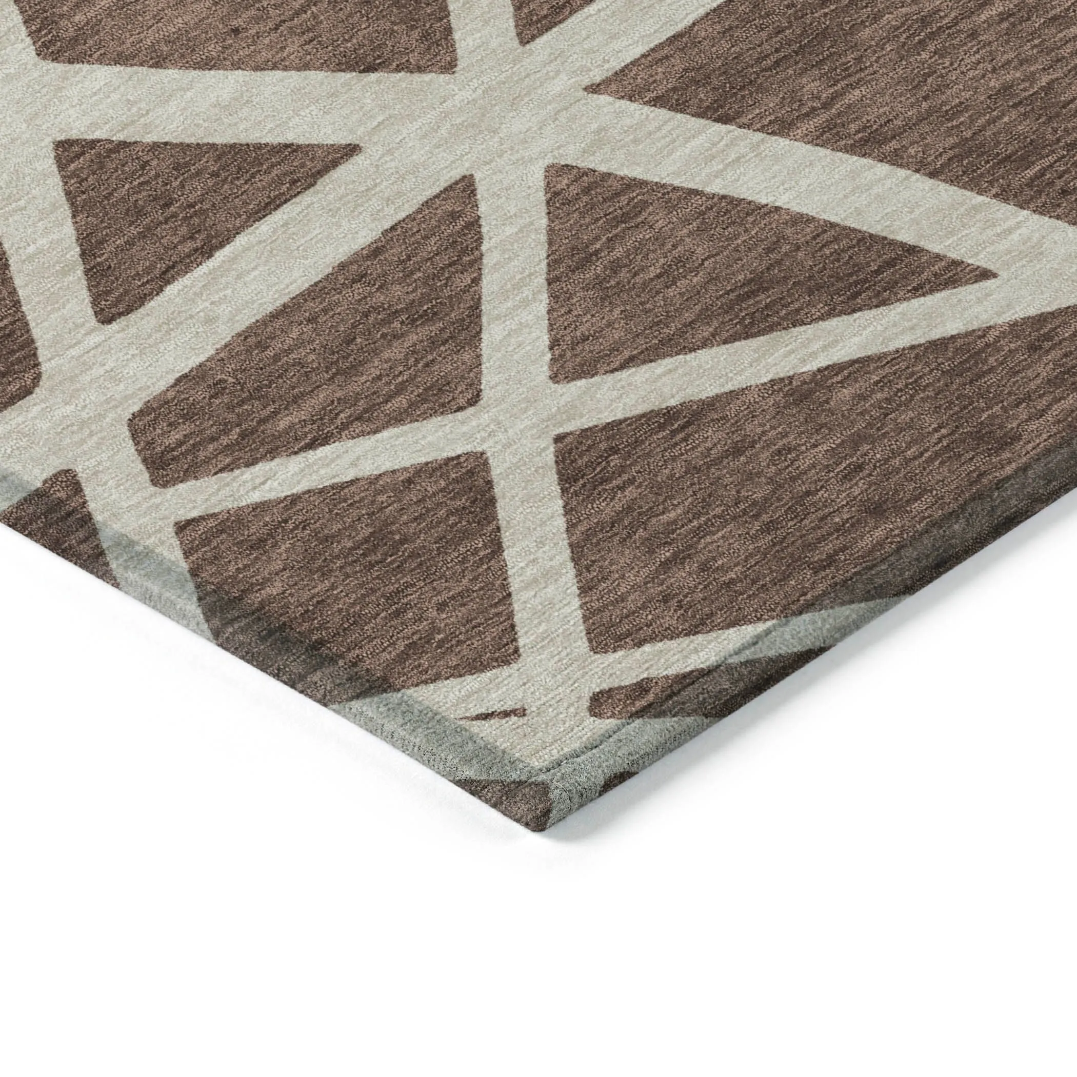 Machine Washable Indoor/ Outdoor Abstract Contemporary Chantille Rug