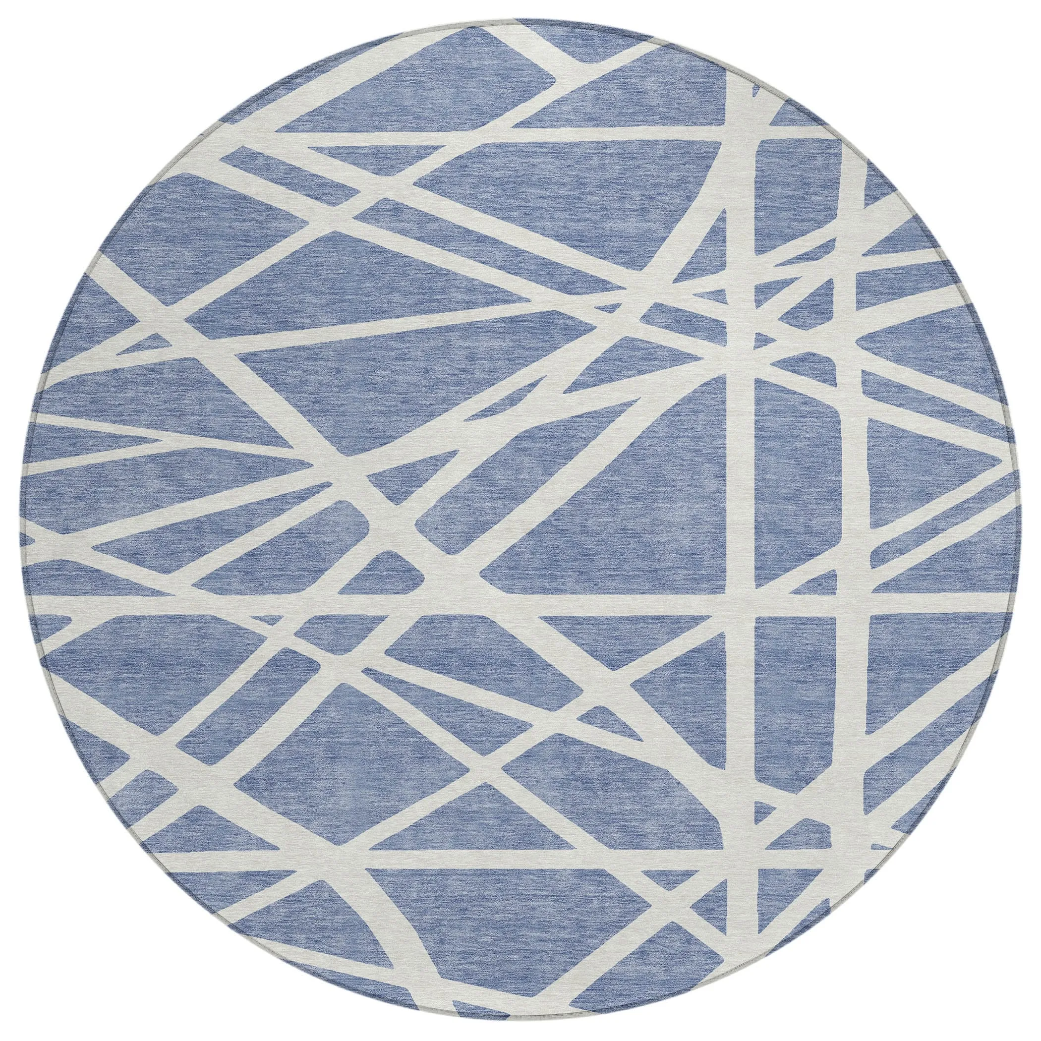 Machine Washable Indoor/ Outdoor Abstract Contemporary Chantille Rug