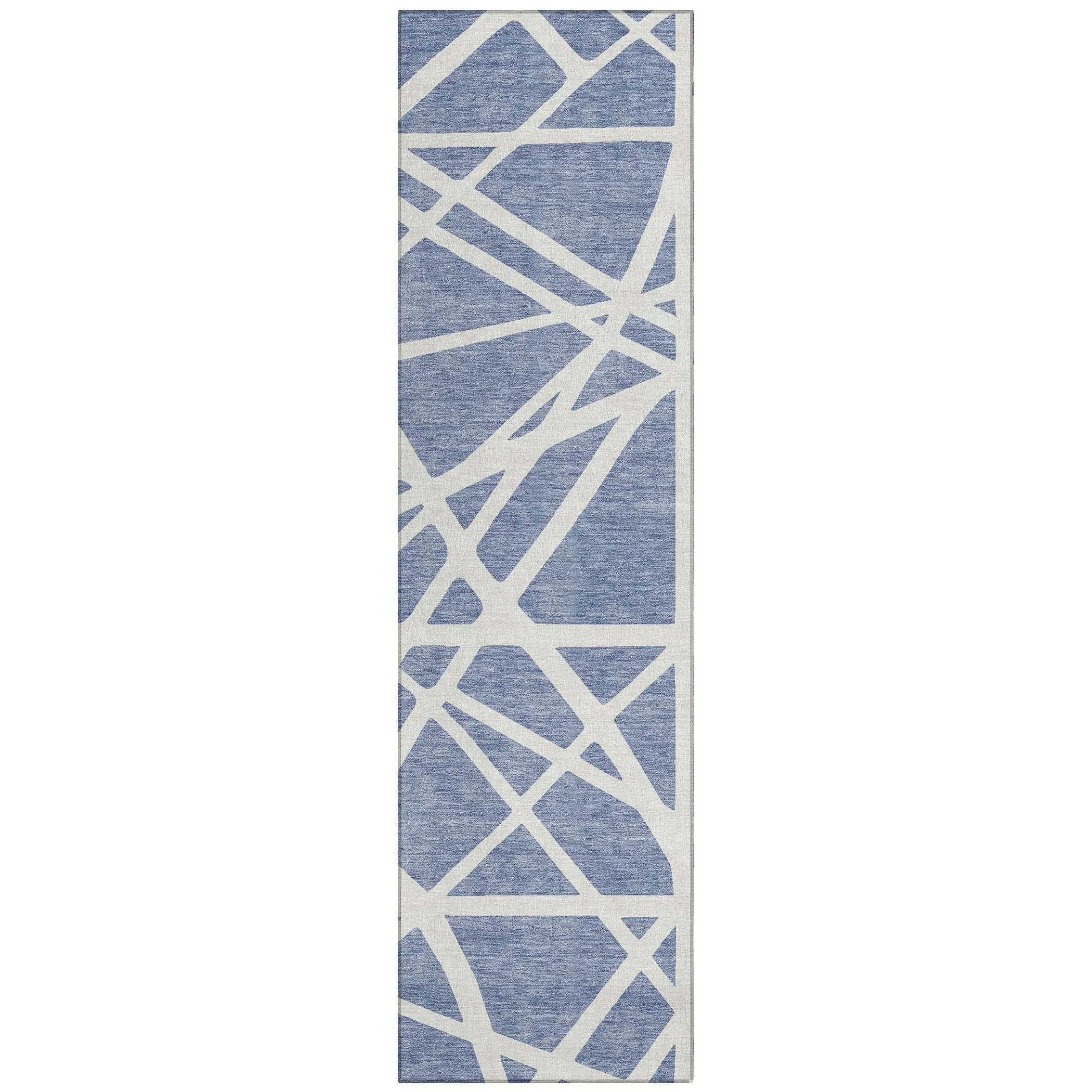 Machine Washable Indoor/ Outdoor Abstract Contemporary Chantille Rug