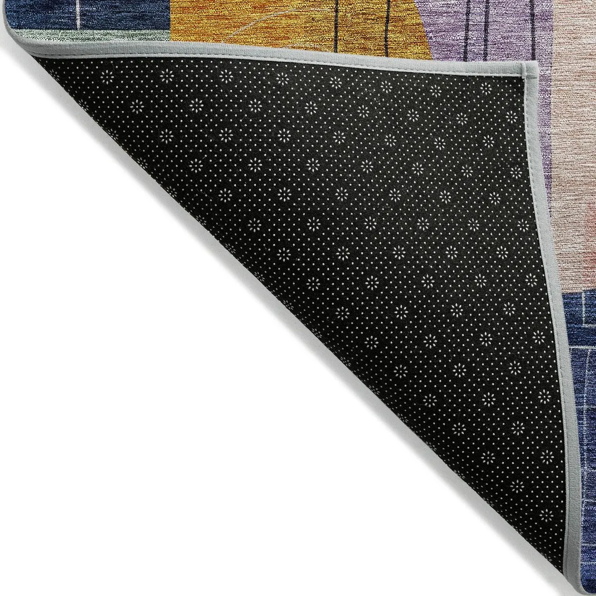 Machine Washable Indoor/ Outdoor Abstract Contemporary Chantille Rug
