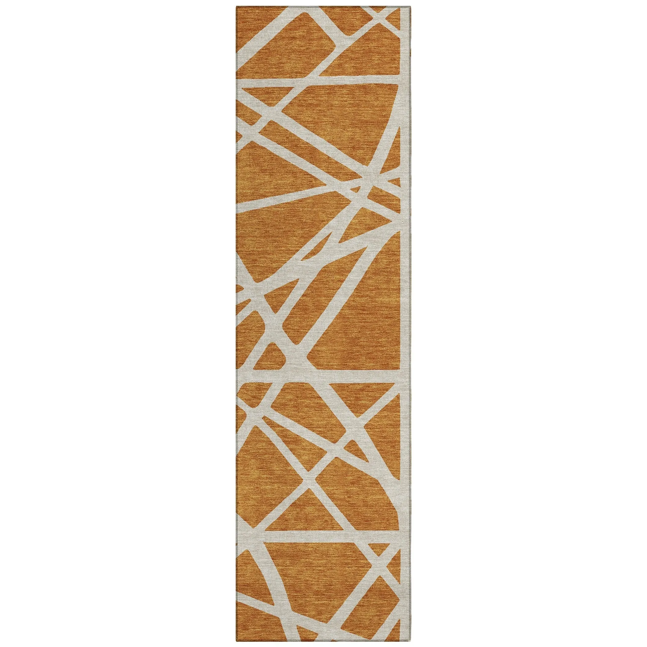 Machine Washable Indoor/ Outdoor Abstract Contemporary Chantille Rug