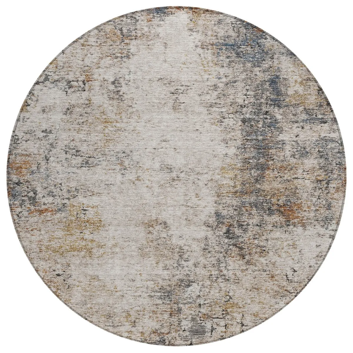 Machine Washable Indoor/ Outdoor Abstract Contemporary Chantille Rug