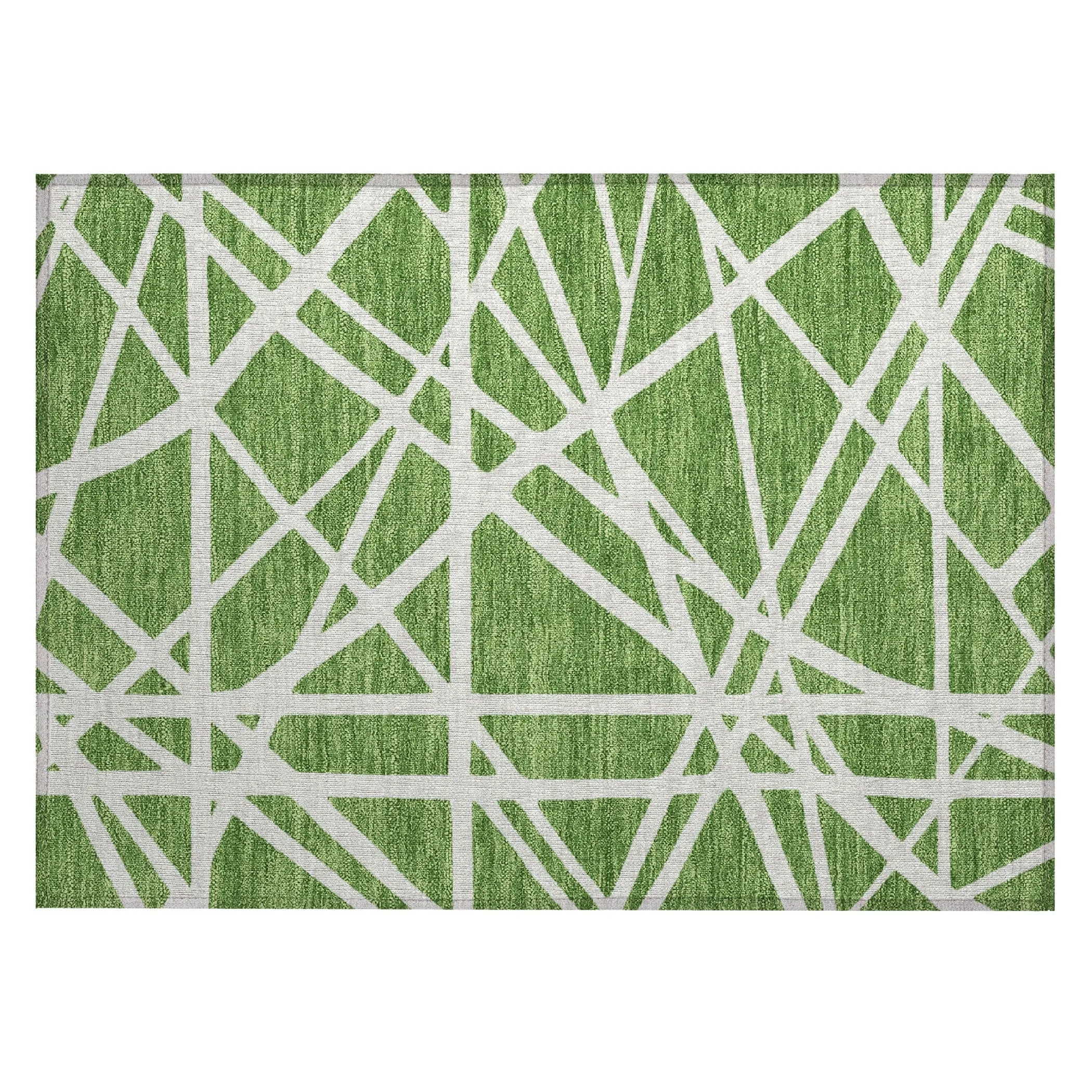 Machine Washable Indoor/ Outdoor Abstract Contemporary Chantille Rug
