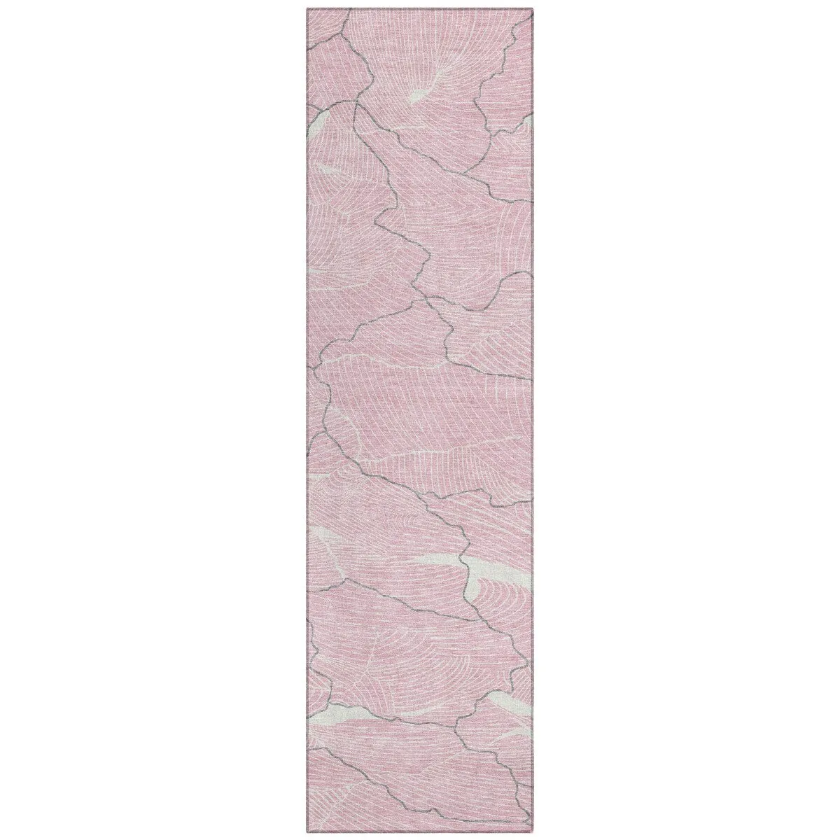 Machine Washable Indoor/ Outdoor Abstract Crackle Chantille Rug