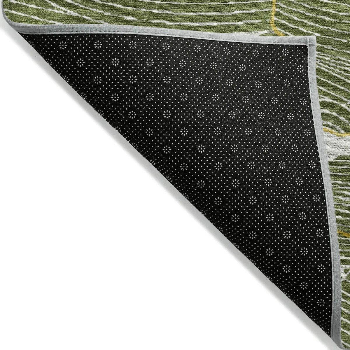 Machine Washable Indoor/ Outdoor Abstract Crackle Chantille Rug