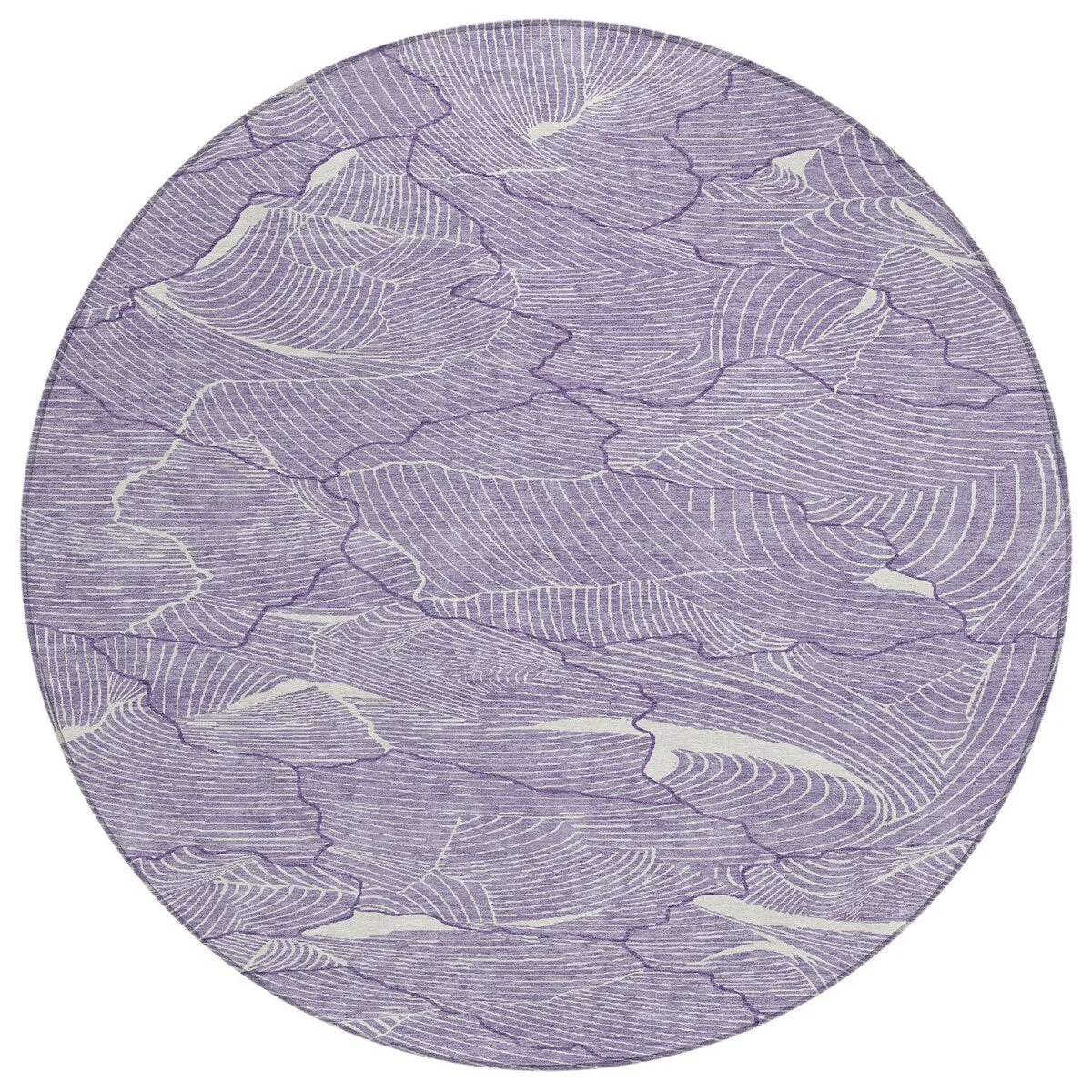 Machine Washable Indoor/ Outdoor Abstract Crackle Chantille Rug