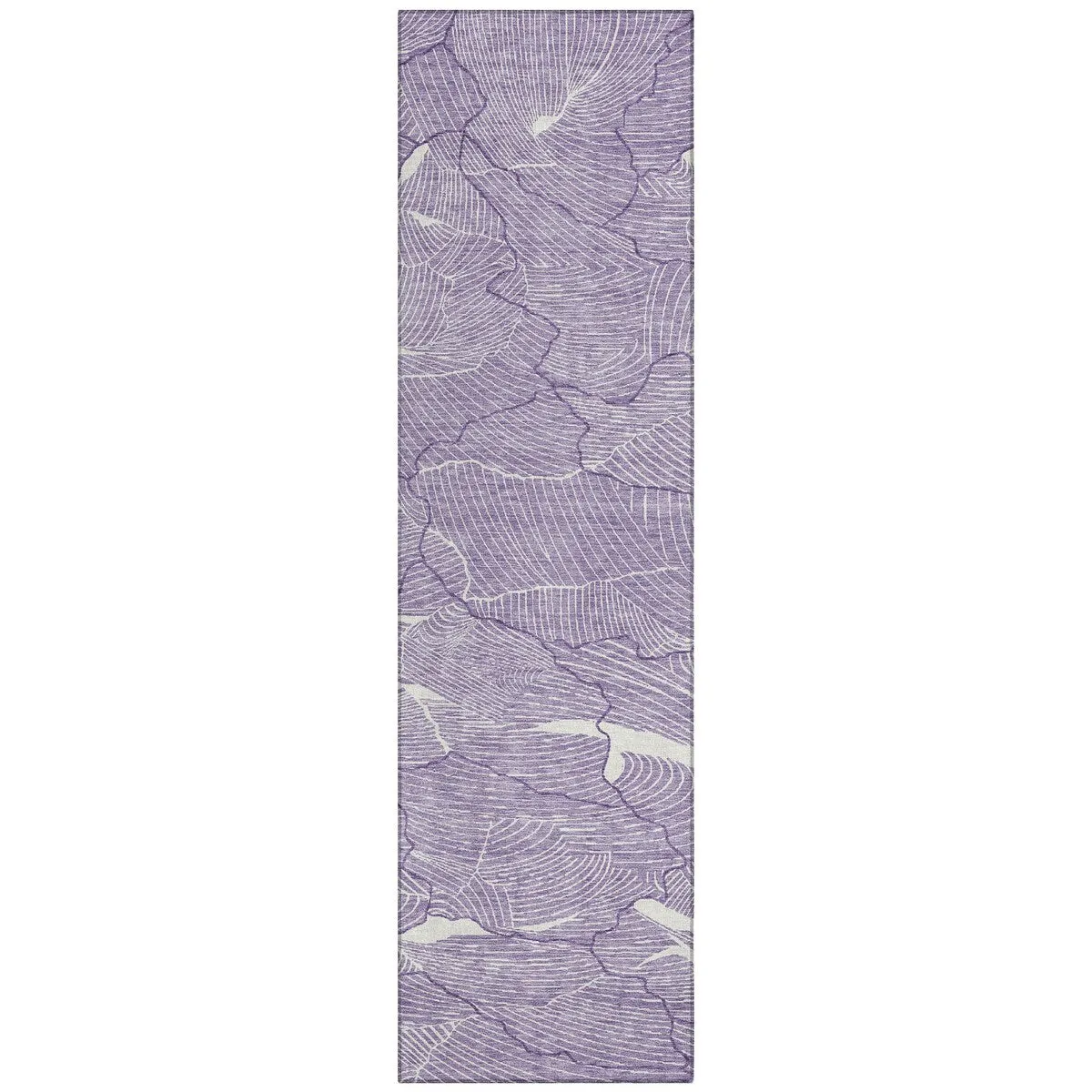 Machine Washable Indoor/ Outdoor Abstract Crackle Chantille Rug