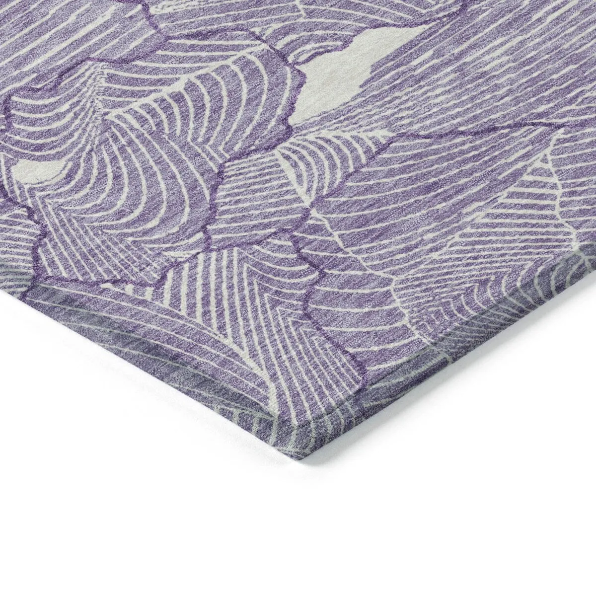 Machine Washable Indoor/ Outdoor Abstract Crackle Chantille Rug