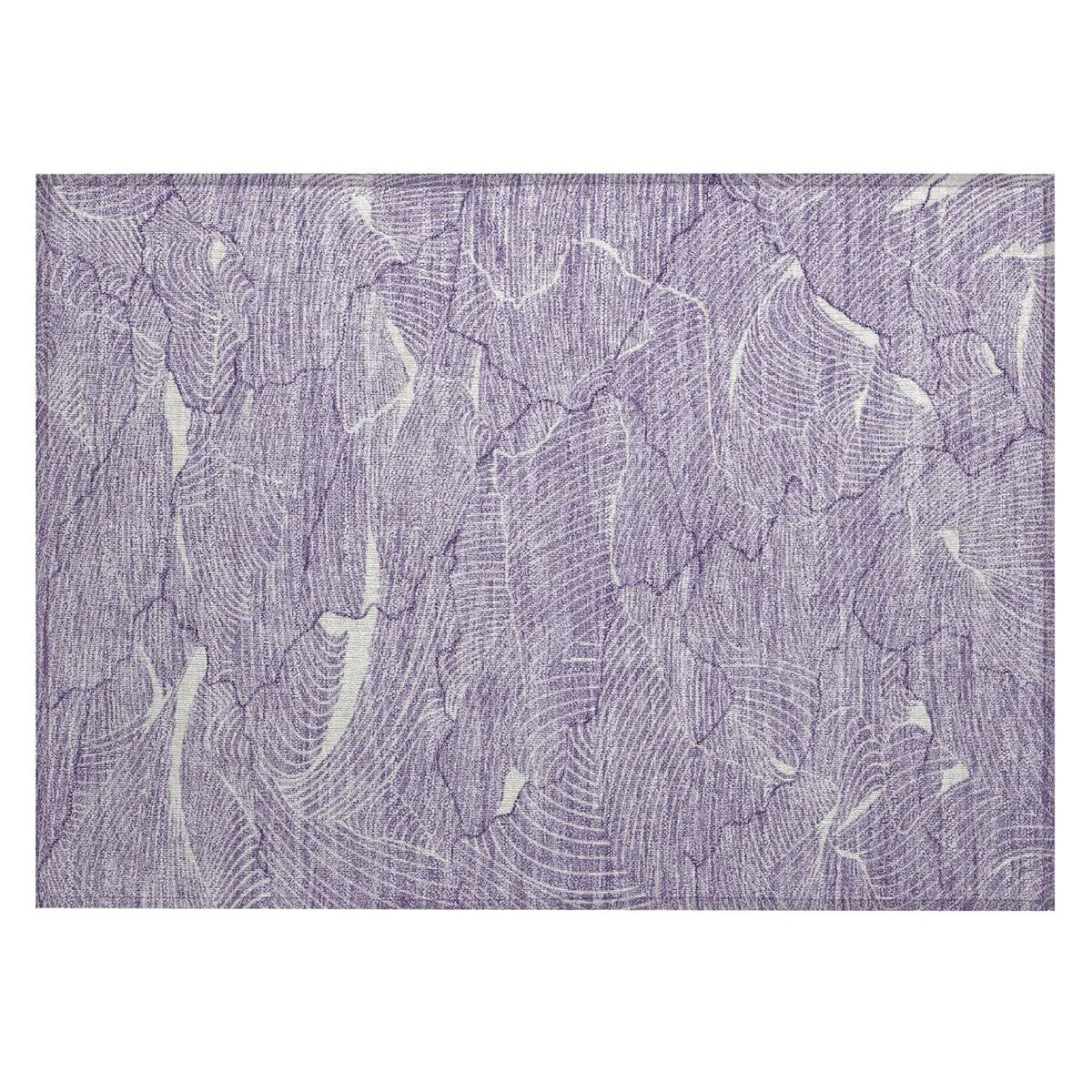 Machine Washable Indoor/ Outdoor Abstract Crackle Chantille Rug