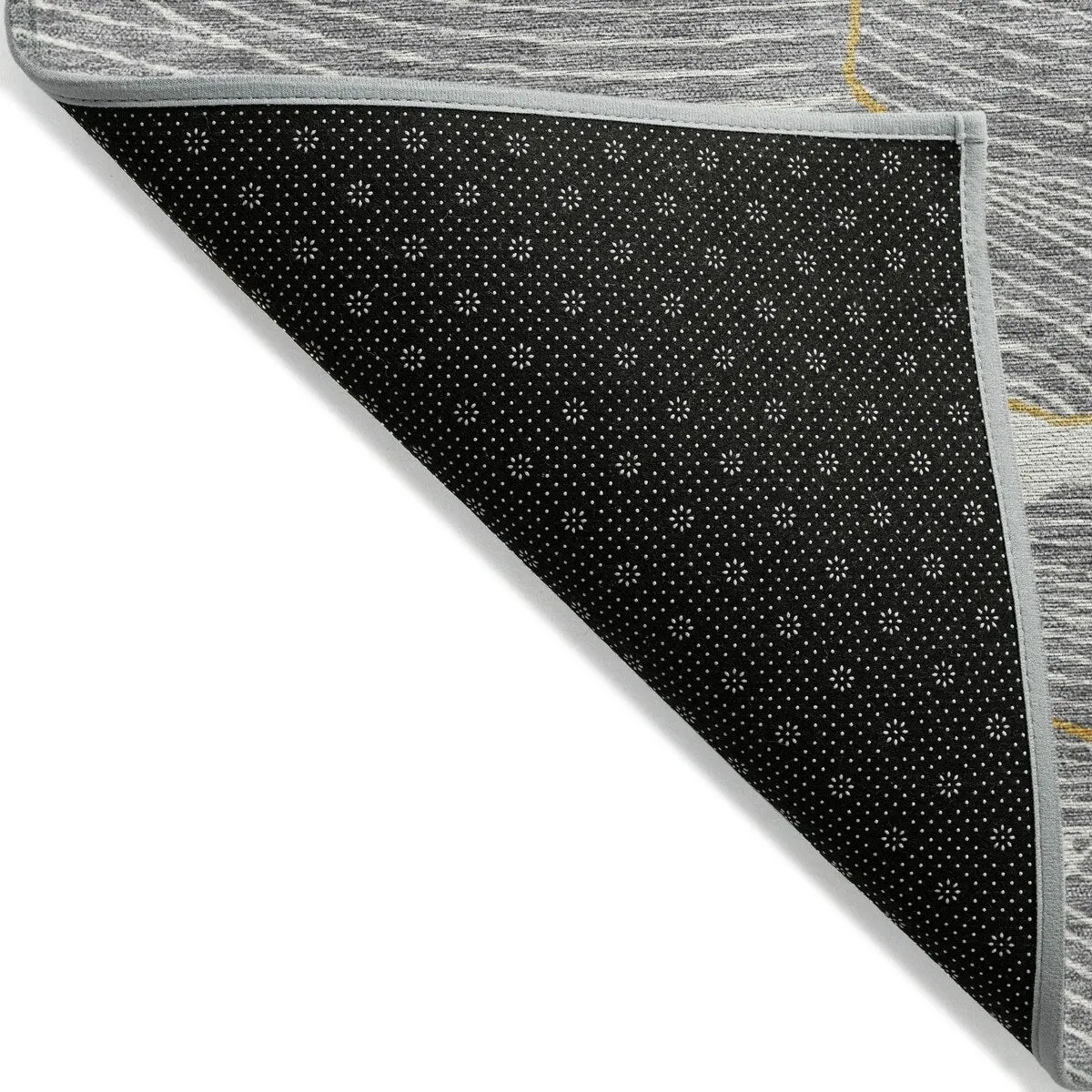 Machine Washable Indoor/ Outdoor Abstract Crackle Chantille Rug