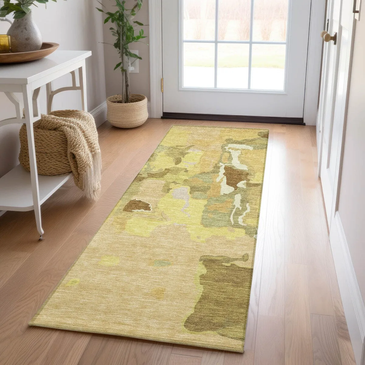 Machine Washable Indoor/ Outdoor Abstract Glam Chantille Rug