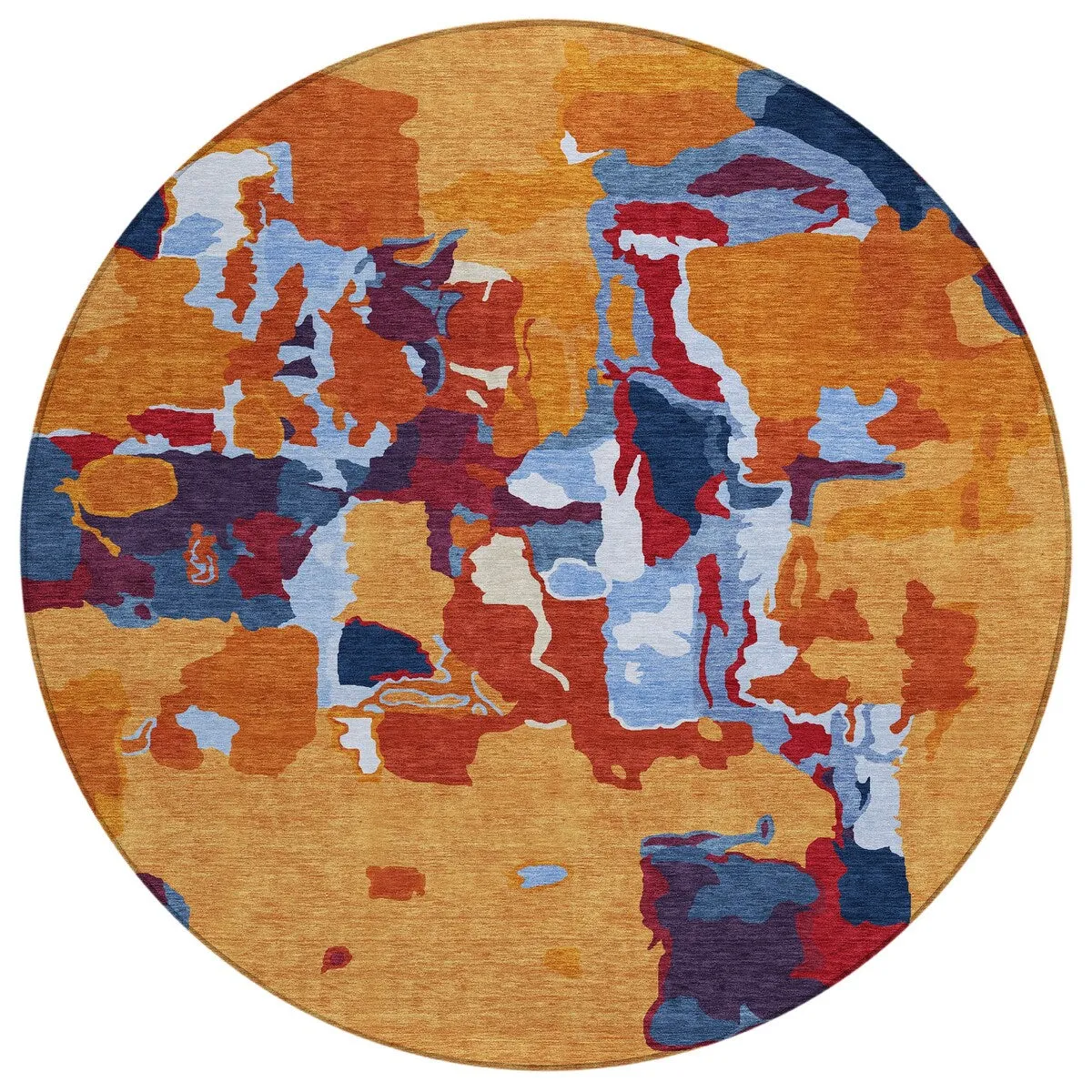 Machine Washable Indoor/ Outdoor Abstract Glam Chantille Rug